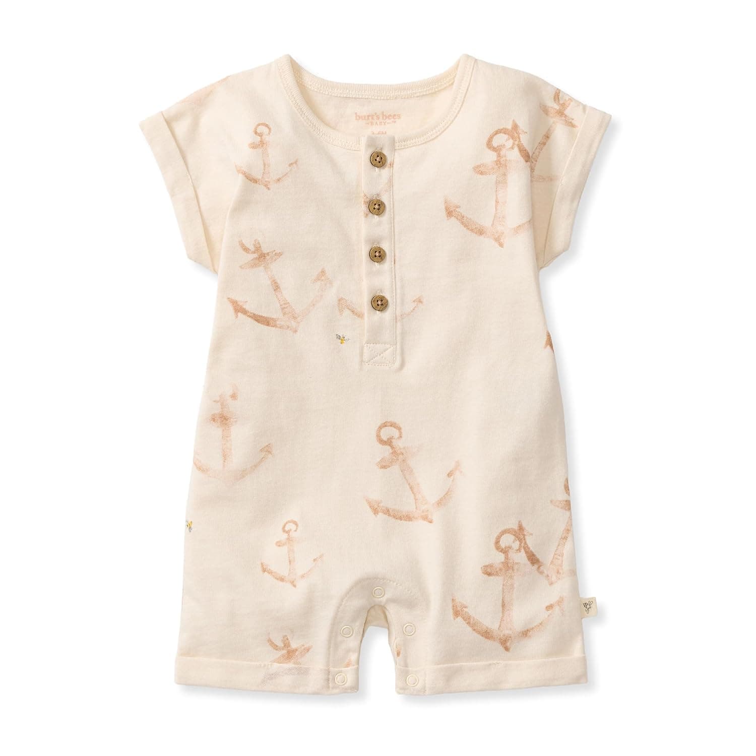 Burt's Bees Baby baby-boys Short Sleeve Rompers, 100% Organic Cotton One-piece Coverall and Layette Set Baby and Toddler Layette Set