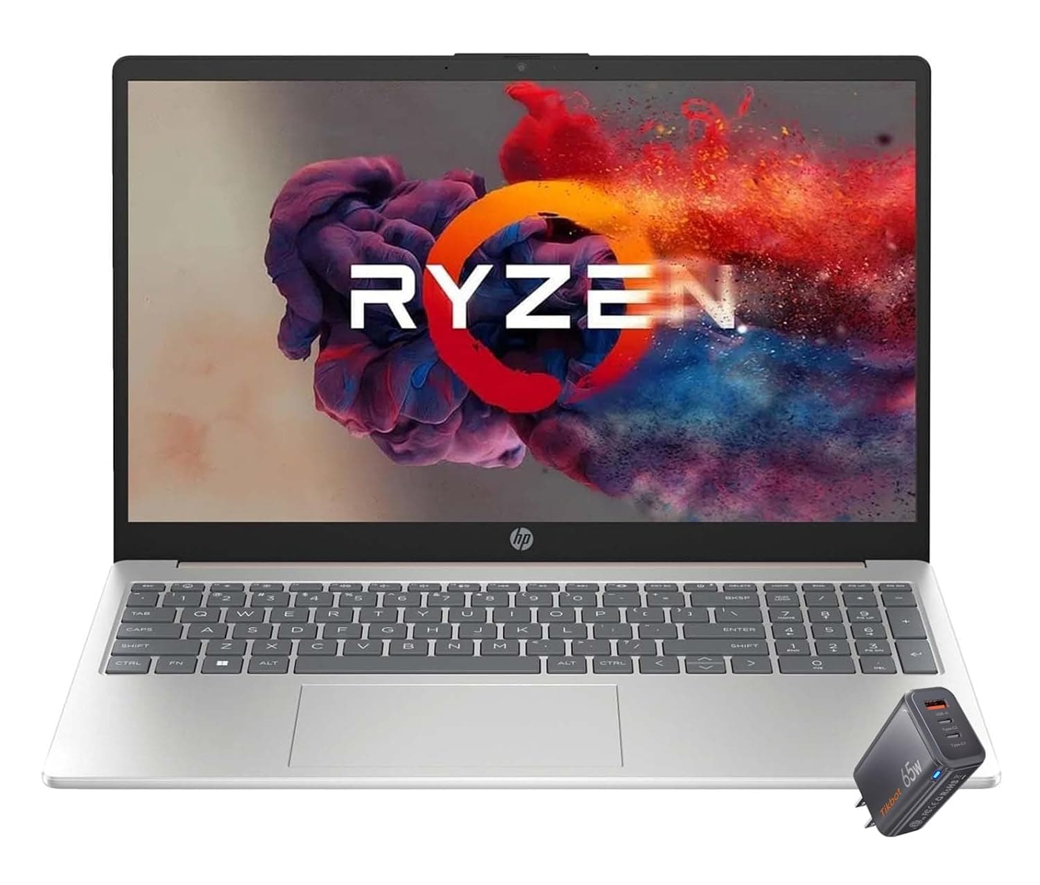 HP 15.6" Full HD Business Laptop, AMD Ryzen 5 7520U (Beats i7-1165G7) Processor, Webcam, Wi-Fi 6, Windows 11 Home, w/65W PD Fast Charger (16GB RAM | 1TB PCIe SSD)