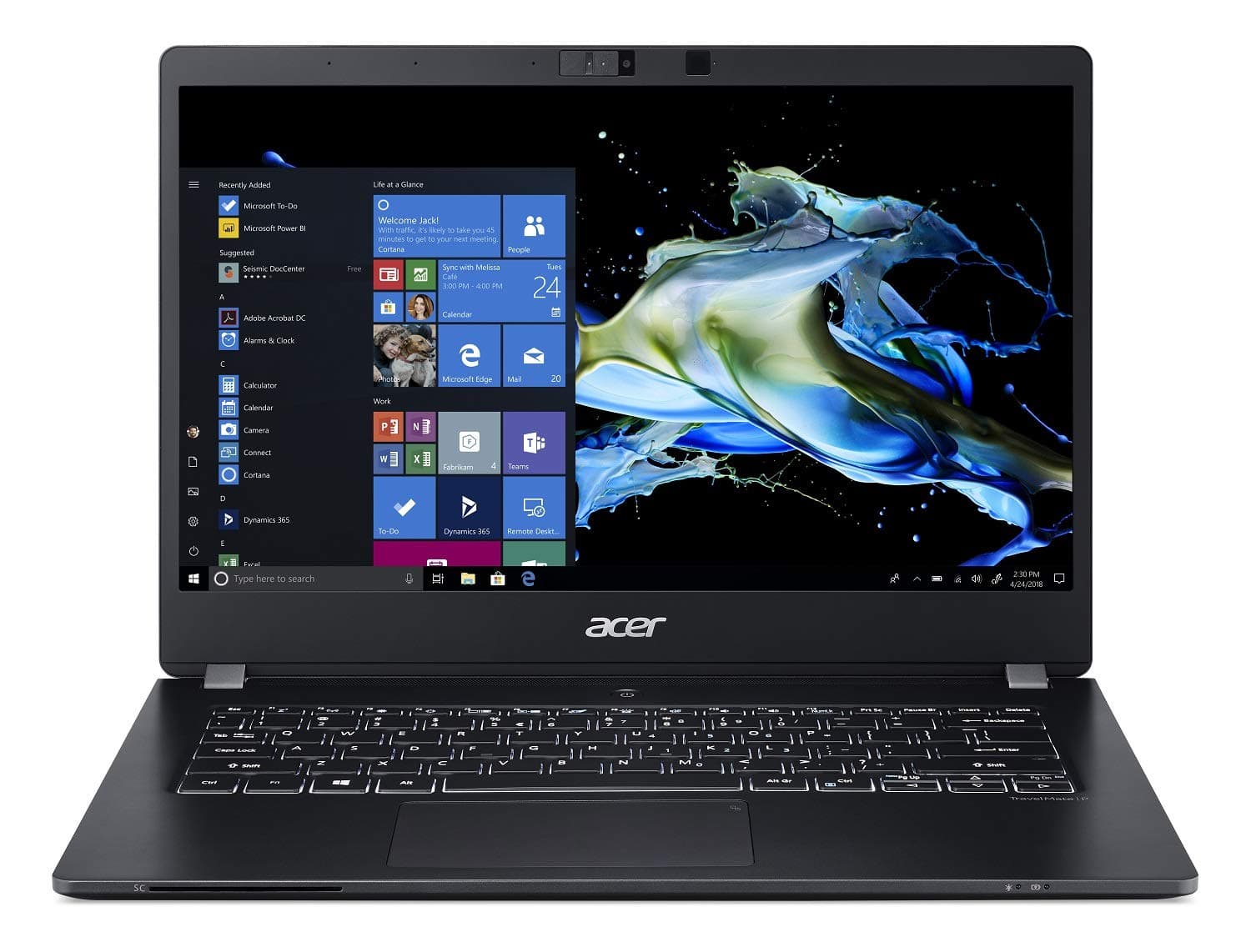 Acer 14" TravelMate P6 Notebook Touchscreen intel Core i7 8565U 16GB RAM 512GB SSD Windows 10 Pro Model NX.VKLAA.001