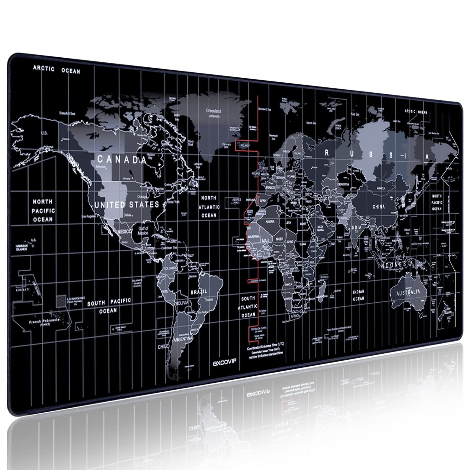 EXCOVIP Gaming Mouse Pad XXL,Anti-Skid 900x400mm Mouse Pads Extended Large Desk Pad World Map Keyboard Mousepad (Upgrade Version) 9640
