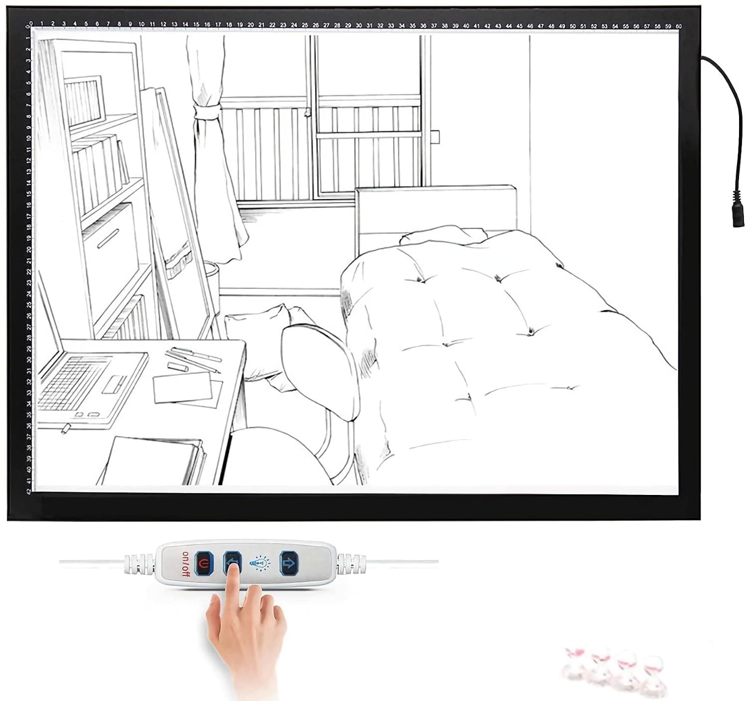 LOVAPO Diamond Painting LED Light Pad, Ultra Thin Stepless Dimmable Brightness Magnetic Art Craft Tracing Light Board for Artist Drawing, Sketching, Animation Design, Stenciling, A3