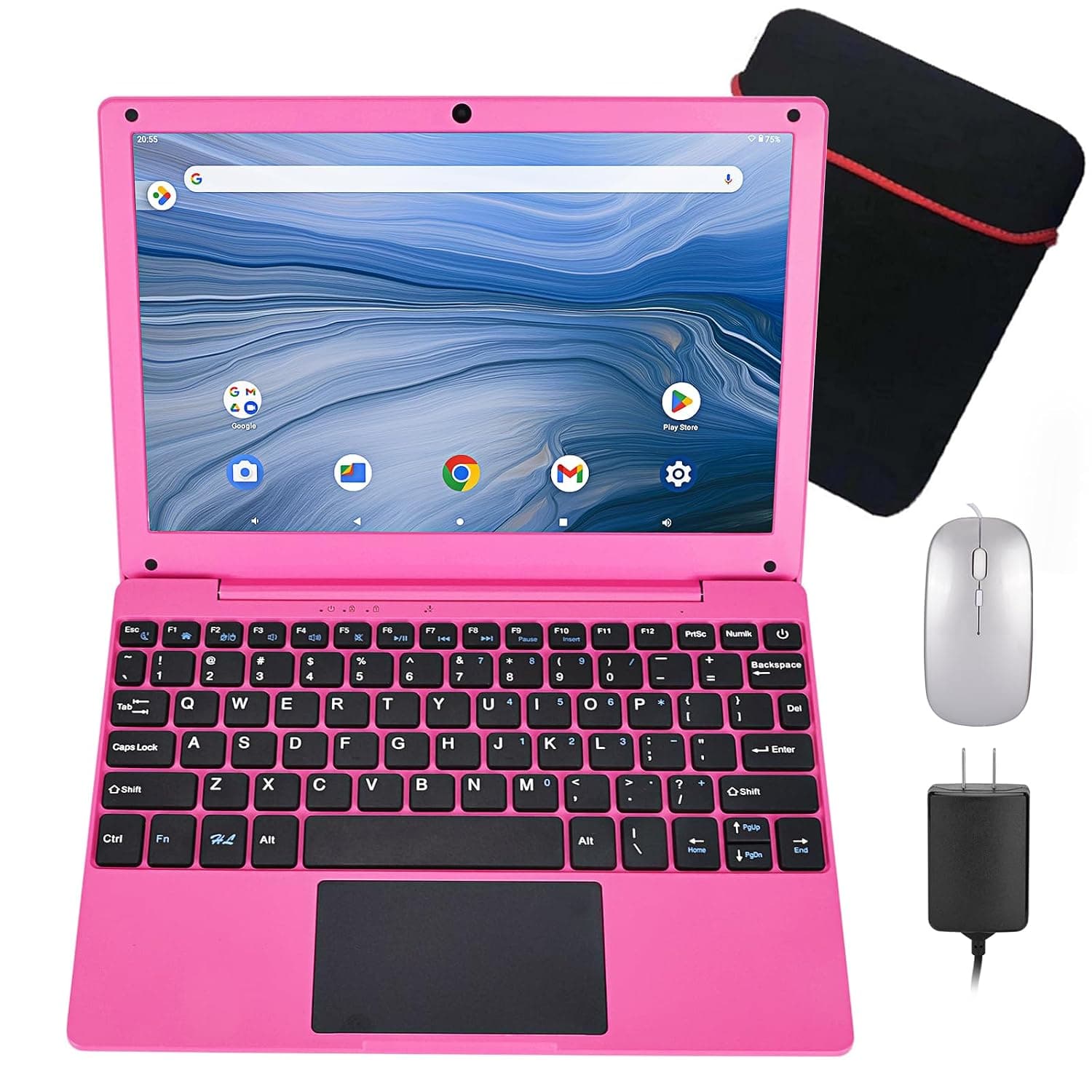 10.1 Inch Laptop Quad-Core Processor with Android 12.0 Operating System, 2GB Ram 64GB Emmc, Built-in Camera, Wifi, USB Interface, Type-C Charging for Learning E