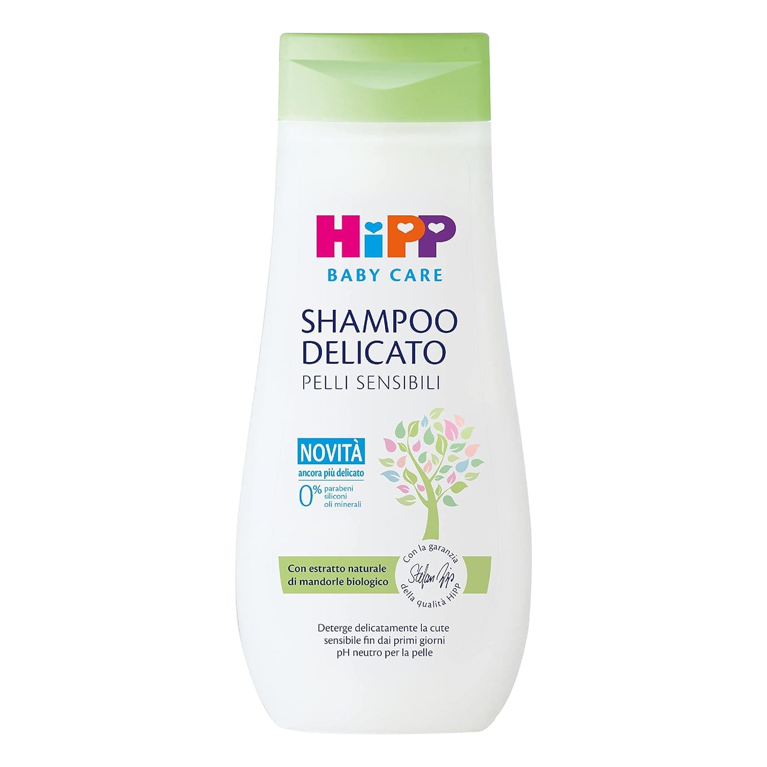 HiPP Baby Care Gentle Shampoo for Children, Gently Cleanses, Does Not Irritate the Eyes, for Sensitive Skin, with Natural Organic Almond Extract, 1 Bottle of 200 ml