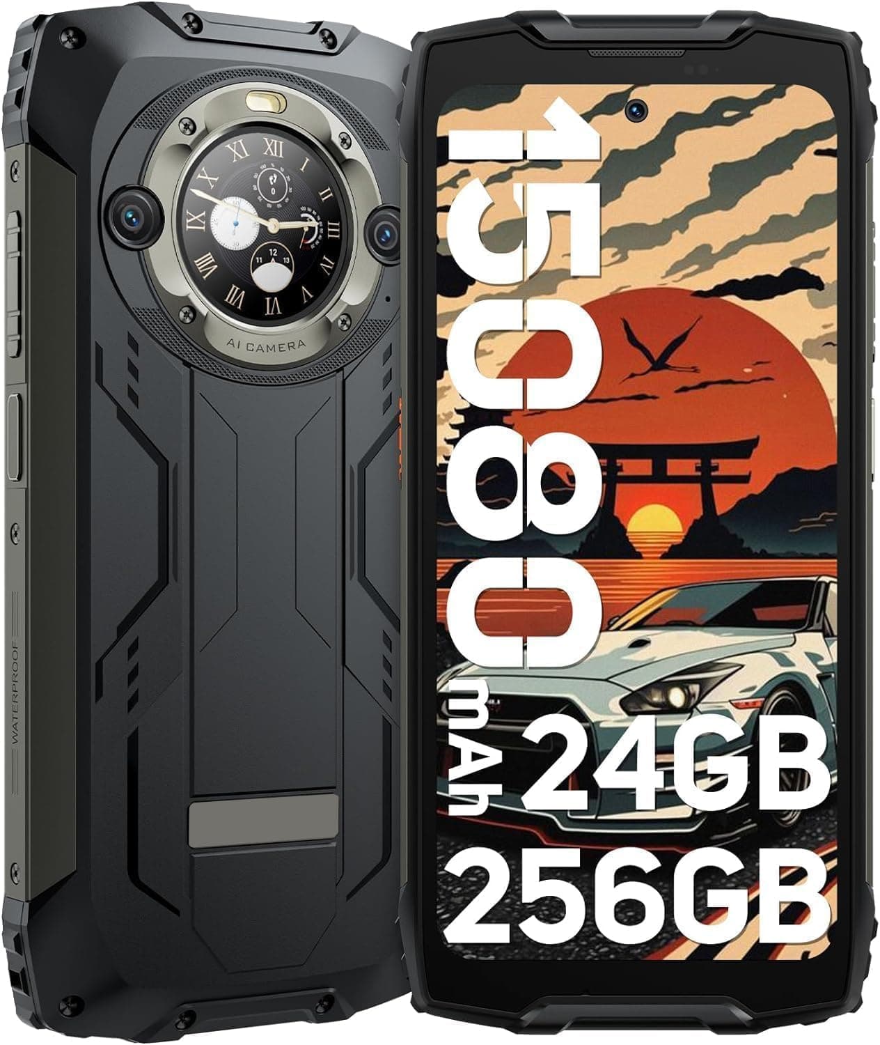 BV9300 Pro Rugged Phone 24G+256GB 15080mAh 6.7'' Display Android 13 MediaTek Helio G99 33W NFC 4G Smartphone