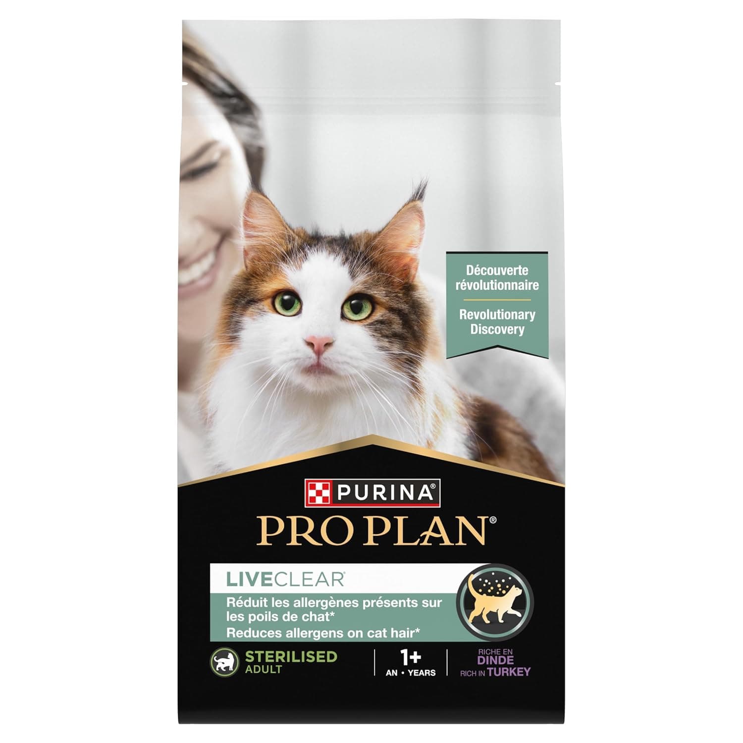 Purina Pro Plan LiveClear Sterilised Adult, Allergen Reducing Dry Cat Food with Turkey 1.4 kg