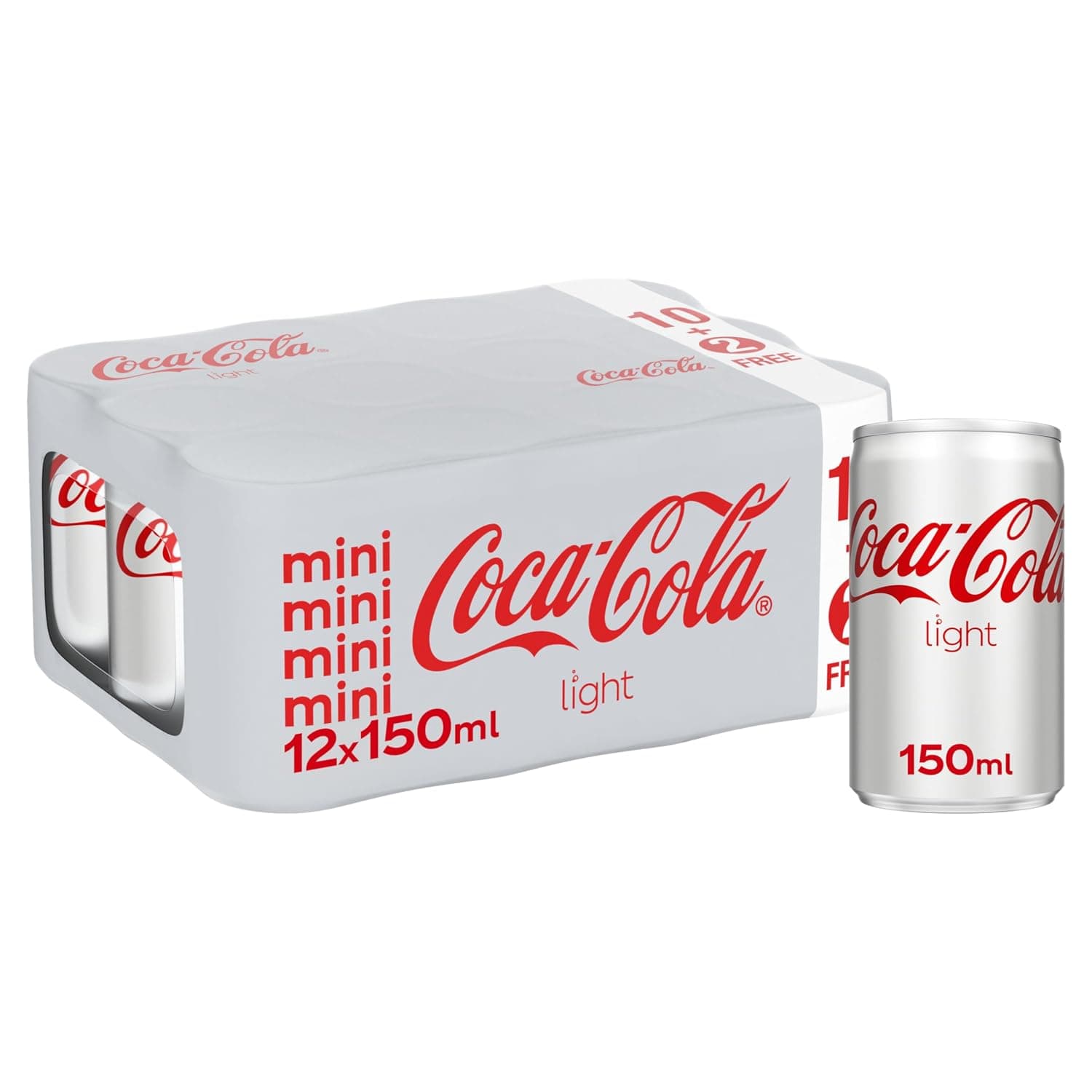 Coca-Cola Light Soft Drink – 12 x 150 ml Cans (10 + 2 FREE)