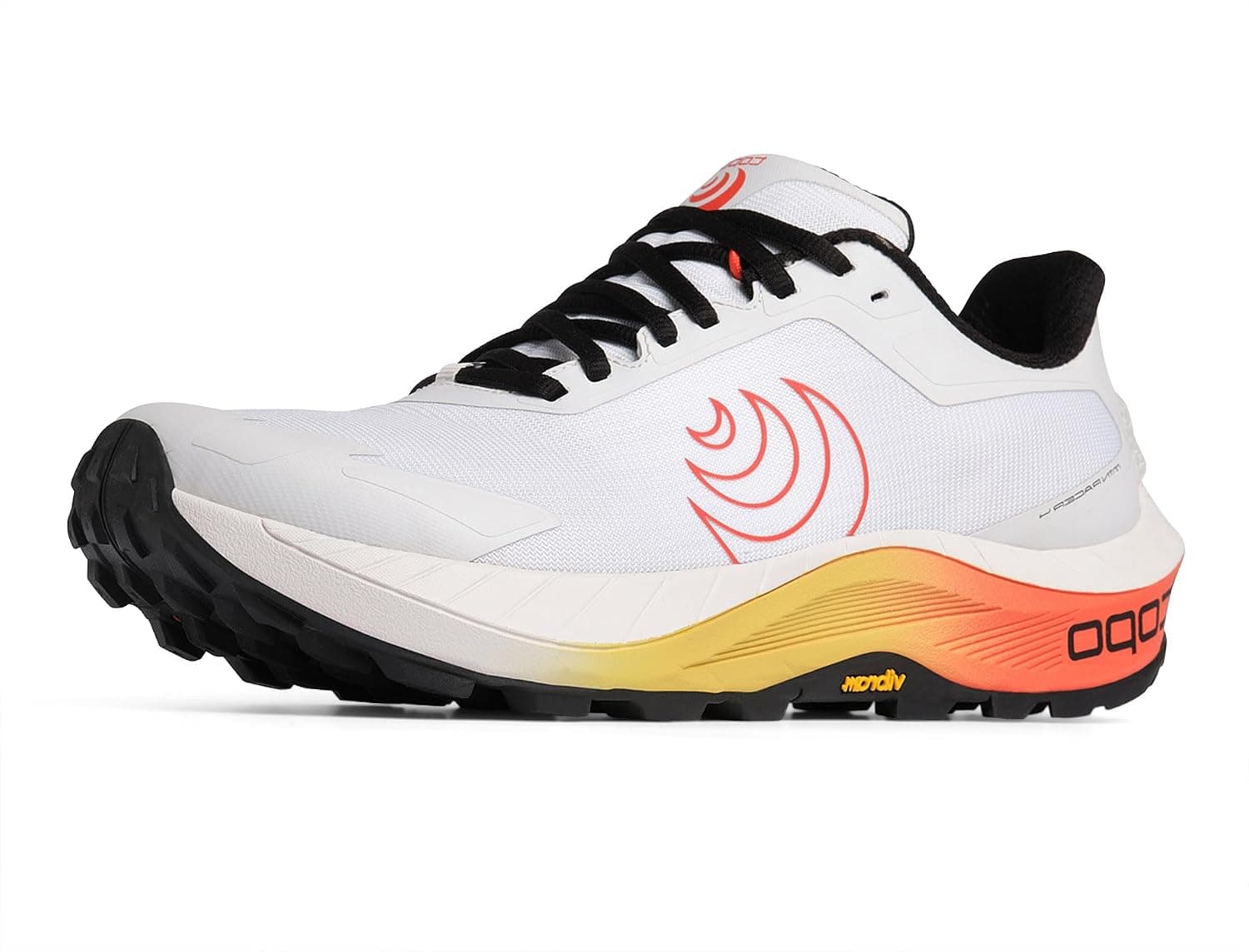 Topo Athletic Men's MTN Racer 4 Lightweight 5MM Drop Trail Shoes, Grey/Sunset, 9