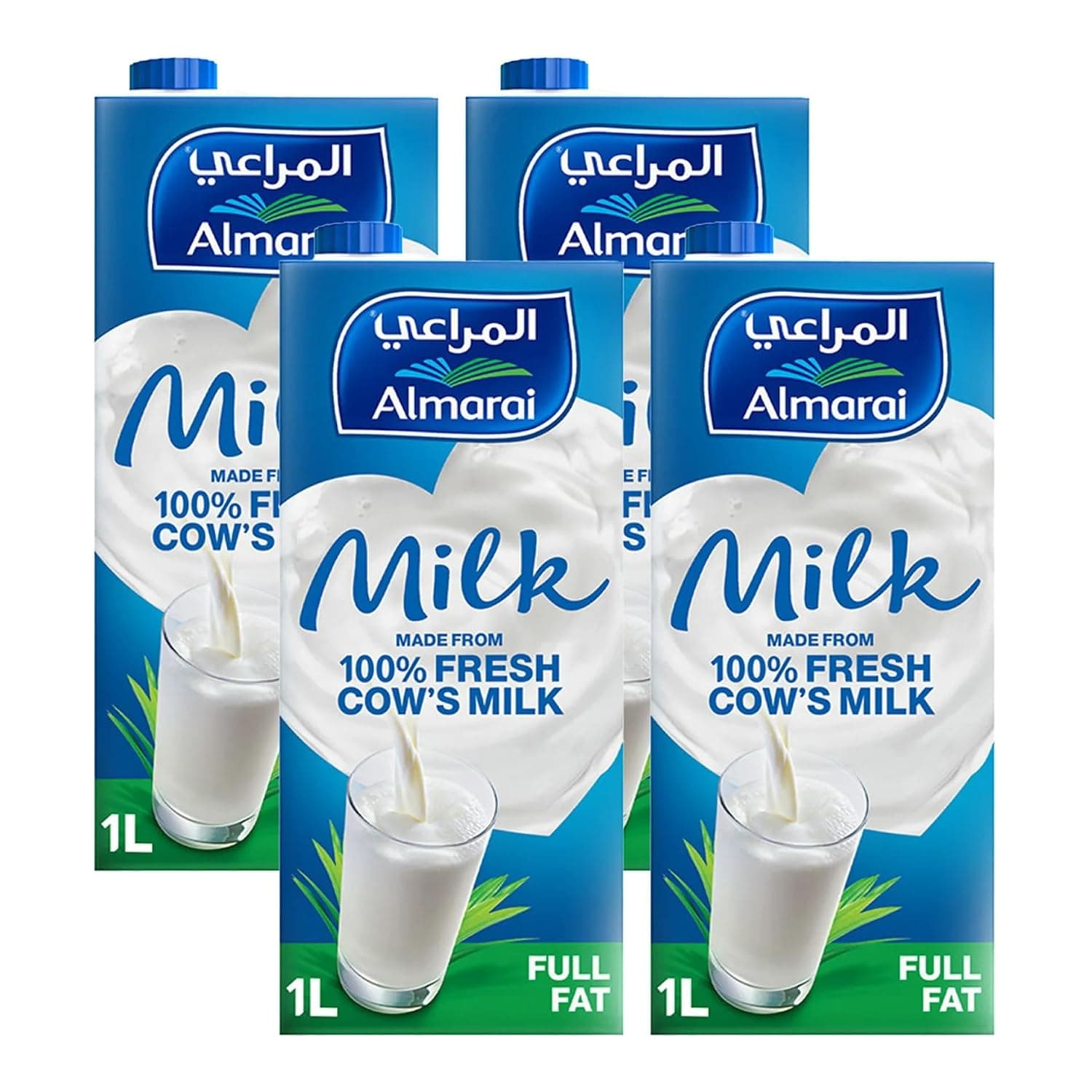 Full Fat UHT Milk 1 Litre With Added Vitamins X 4 Pieces