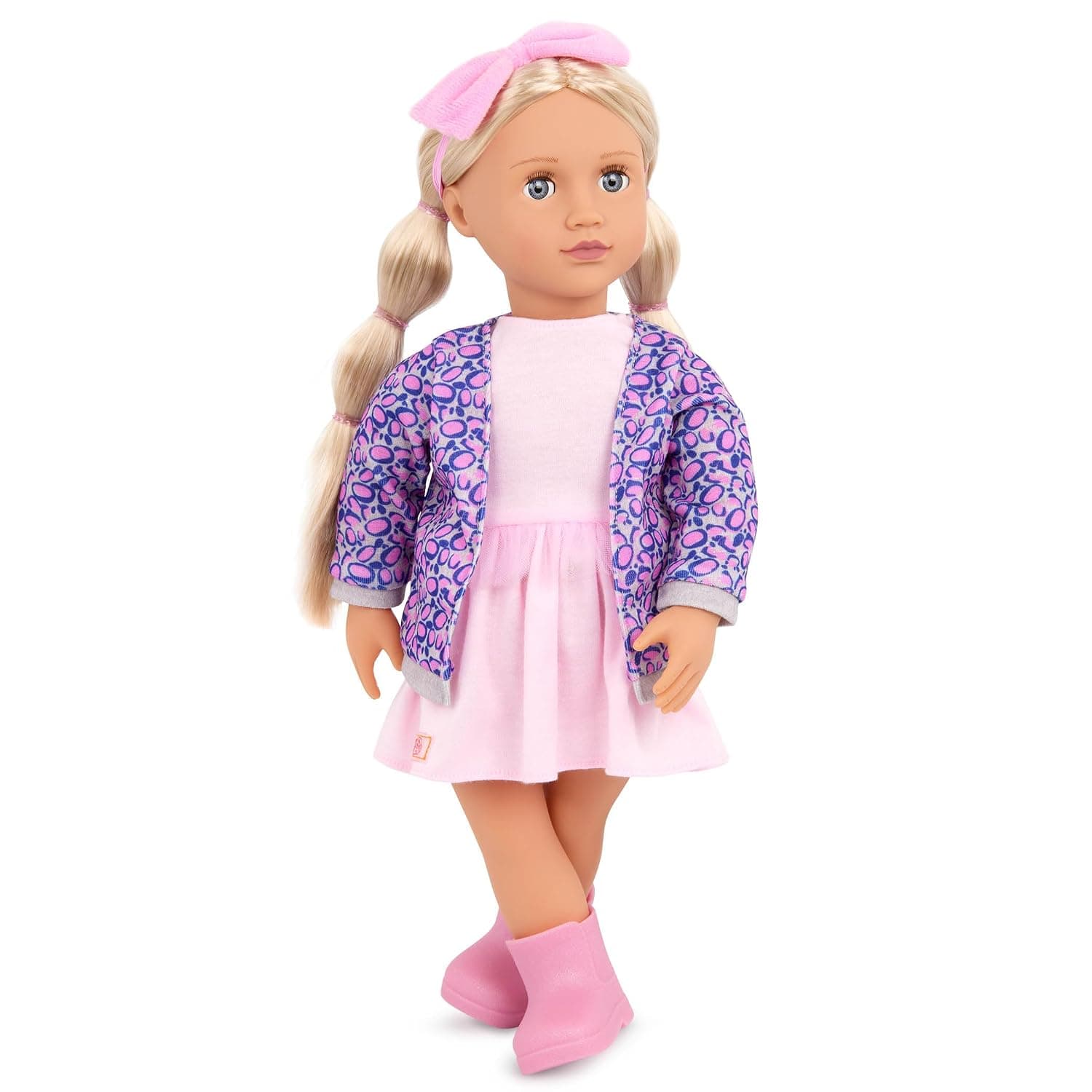 18" Fashion Doll in Leopard Cardigan