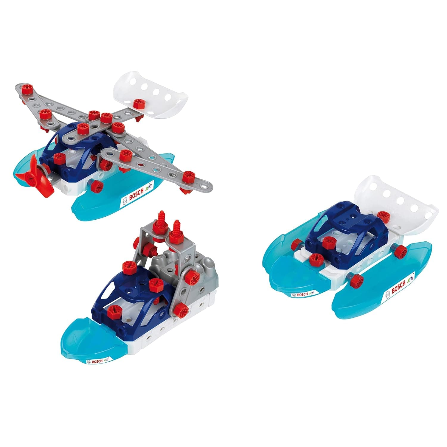 Theo Klein 8794 Bosch 3 in 1 Construction Set Watercraft Team | For Building Various Watercrafts | 3 Models | for Children Aged 3 Years and over