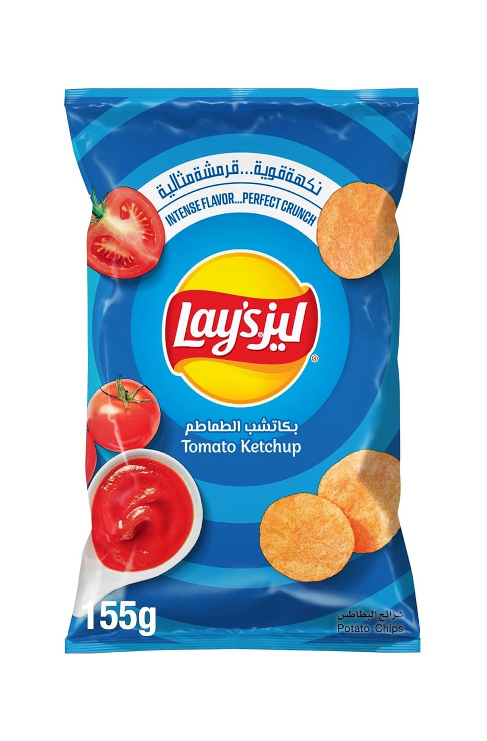 Lays Tomato Ketchup Potato Chips, 155g
