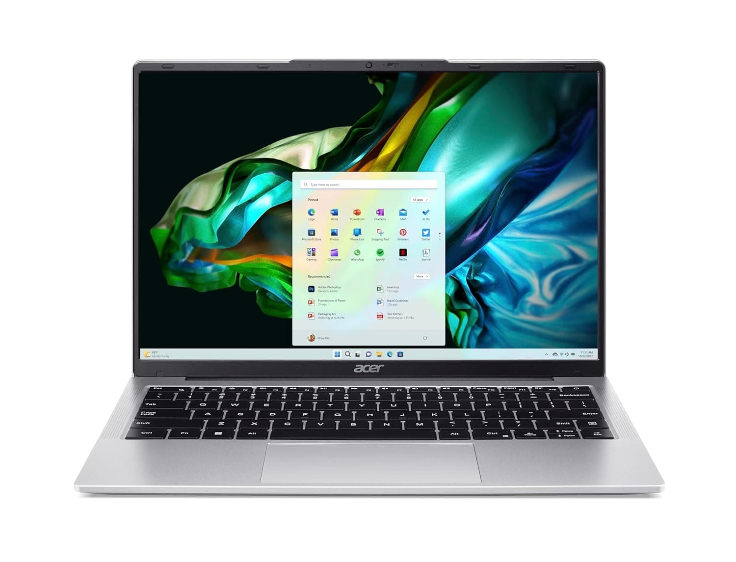 Acer Aspire Lite AL14 Notebook with 13th Gen Intel Core i3-N305 Octa Cores Upto 3.8GHz/8GB DDR5 RAM/512GB SSD Storage/Intel UHD Graphics/14" WUXGA IPS SlimBezel Display/Win 11 Home/Pure Silver