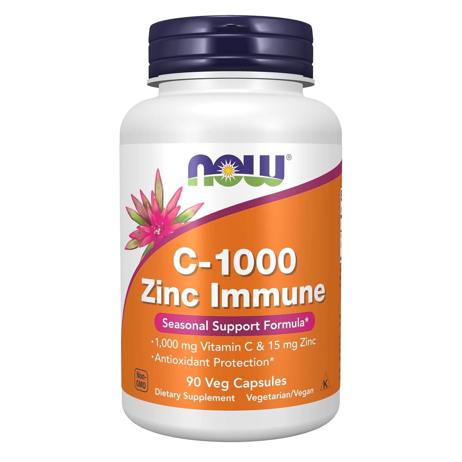 NOW Foods, C-1000 Zinc Immune, Vitamin C, 1,000 mg & Zinc, 15 mg, 90 Veg Capsules