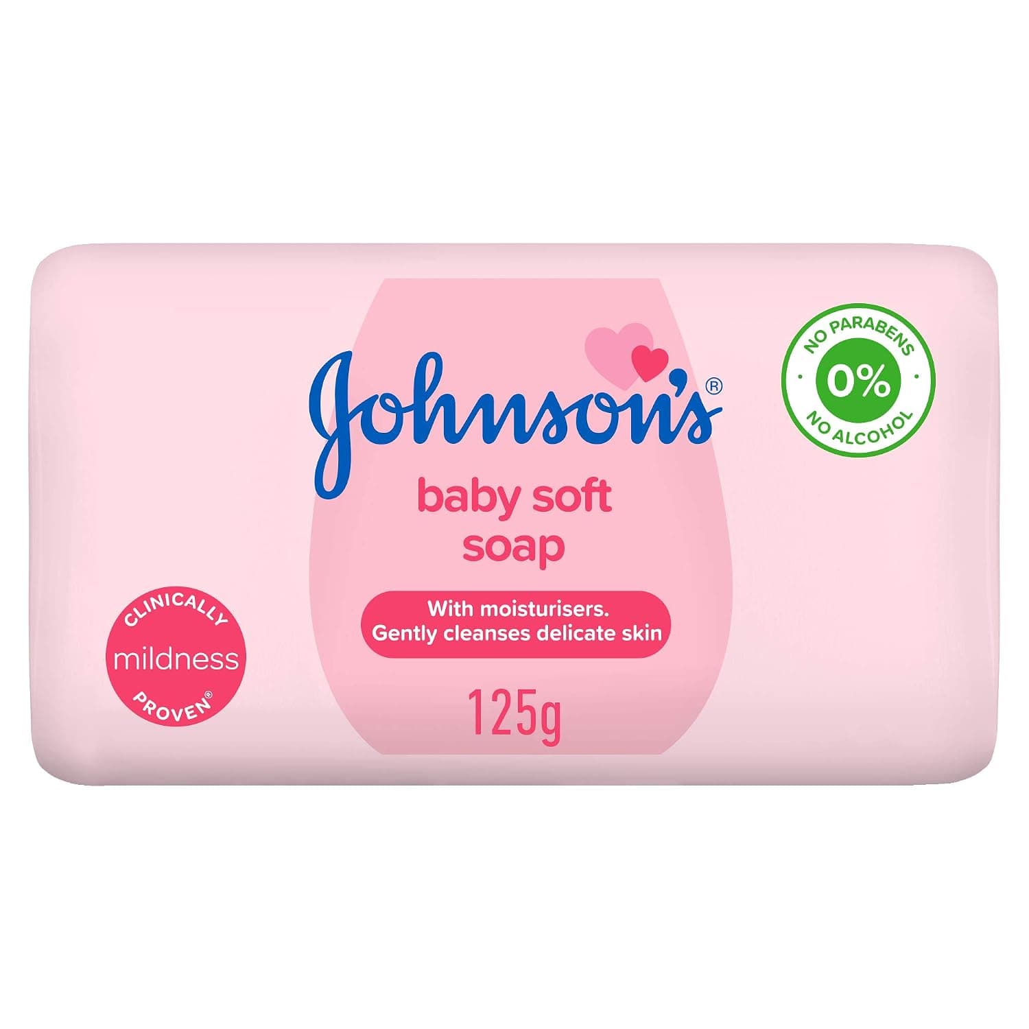 Johnson's Baby Soft Soap 125g – Gentle Cleansing Bar for Delicate Skin, Mild Formula Keeps Baby’s Skin Soft, Smooth & Healthy with Every Use