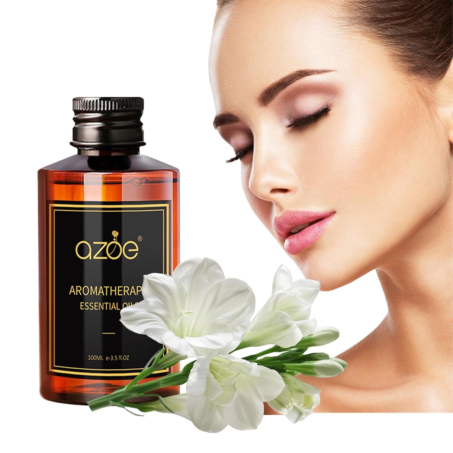 Essential Oils Floral Fragrance Oil 100ml Natural Rose Oil Clear Breathing for Aromatherapy Diffusers Humidifier Soap Candle Making Home Office Hotel Use Elitzia ETES1002