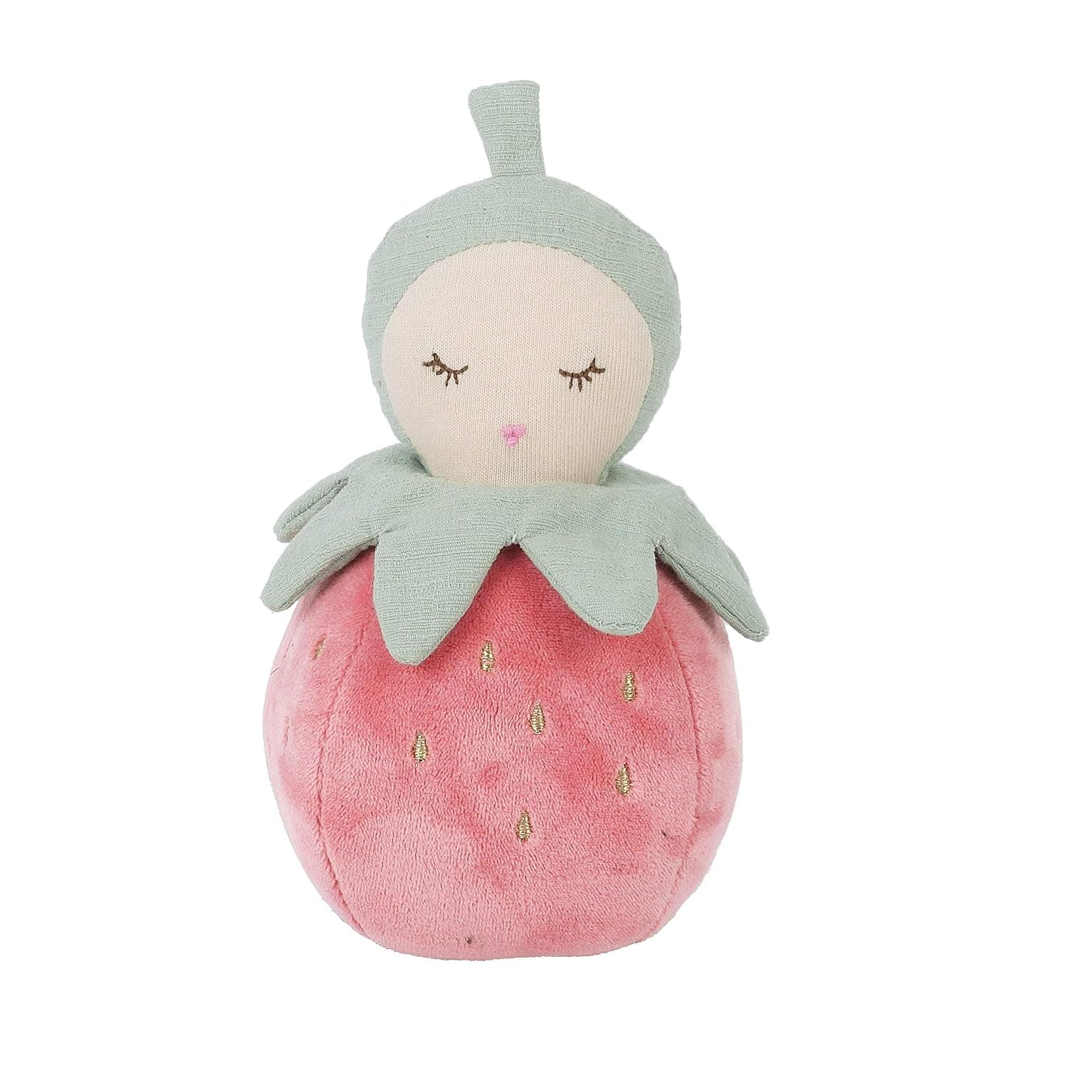 MON AMI Pinky Berry Rattle Toys for Babies - Plush Toys for Infants & Toddlers - Baby Rattle Newborn Essentials for Girls & Boys - Pink - 7 inches - Ages 6 Months+