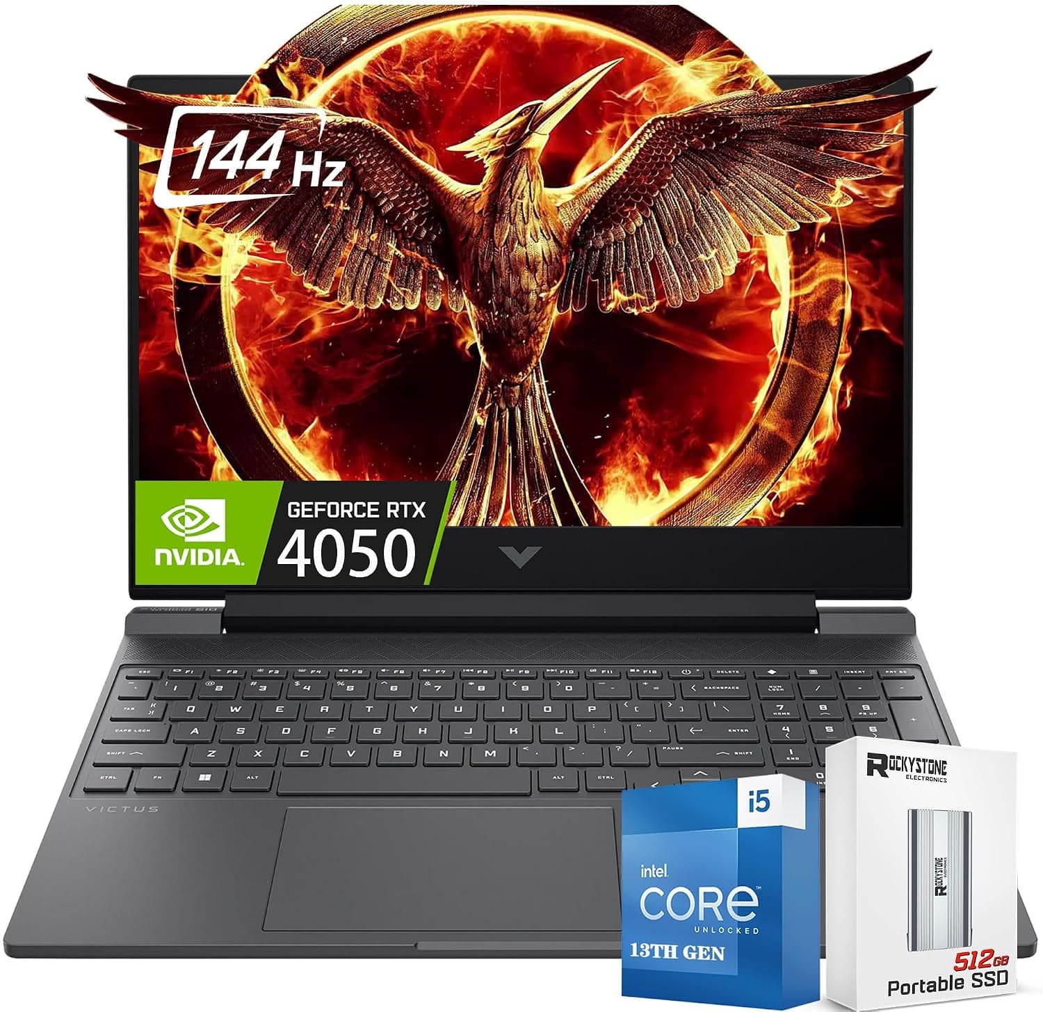 HP Victus 15.6" FHD 144Hz RTX 4050 Gaming Laptop, 13th Intel 8-Core i5-13420H (Beats Intel i7-1260P), Backlit KB, WiFi 6, Bluetooth 5.3, W/512GB PSD, Windows 11 Home(32GB |1TB SSD)