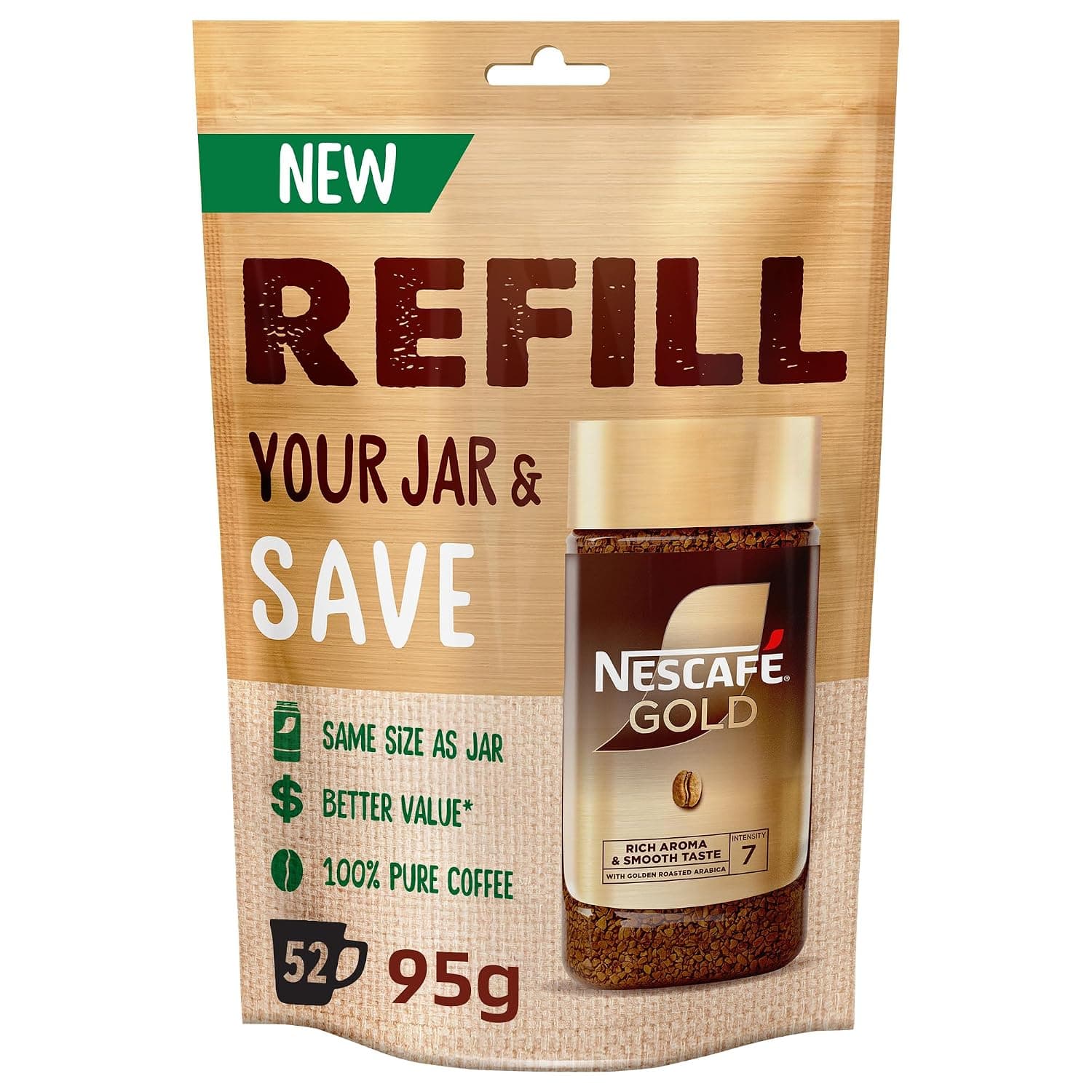 Nescafe Gold Instant Coffee Refill Pouch (95g)