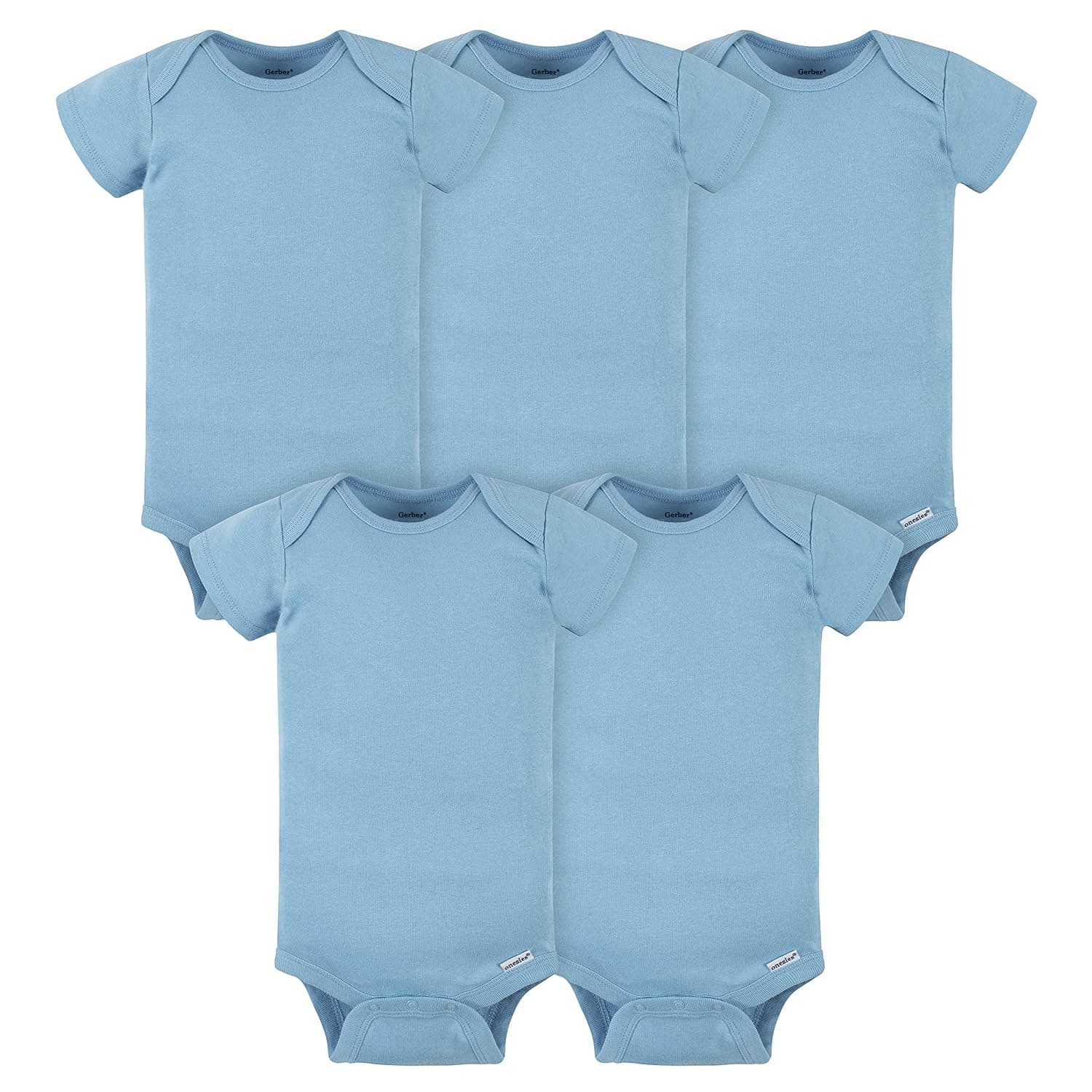 Gerber Baby 5-Pack Solid Onesies Bodysuits
