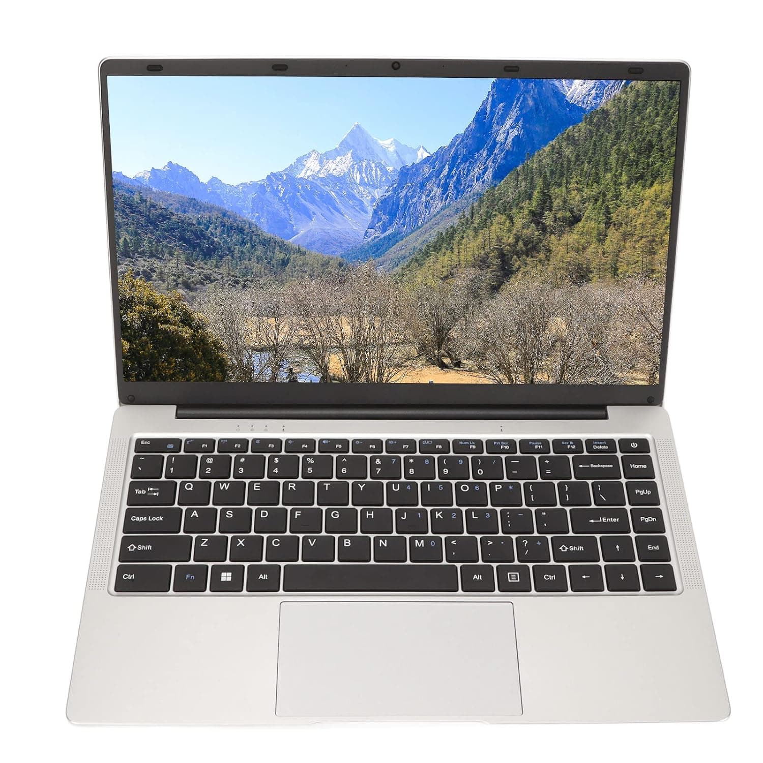 SENECESLI 14in FHD IPS Laptop, for INTEL J4105 Quad Core and Four Thread, LPDDR4 6GB RAM, Portable Laptop for WINDOWS 10 (6+128G UK Plug)