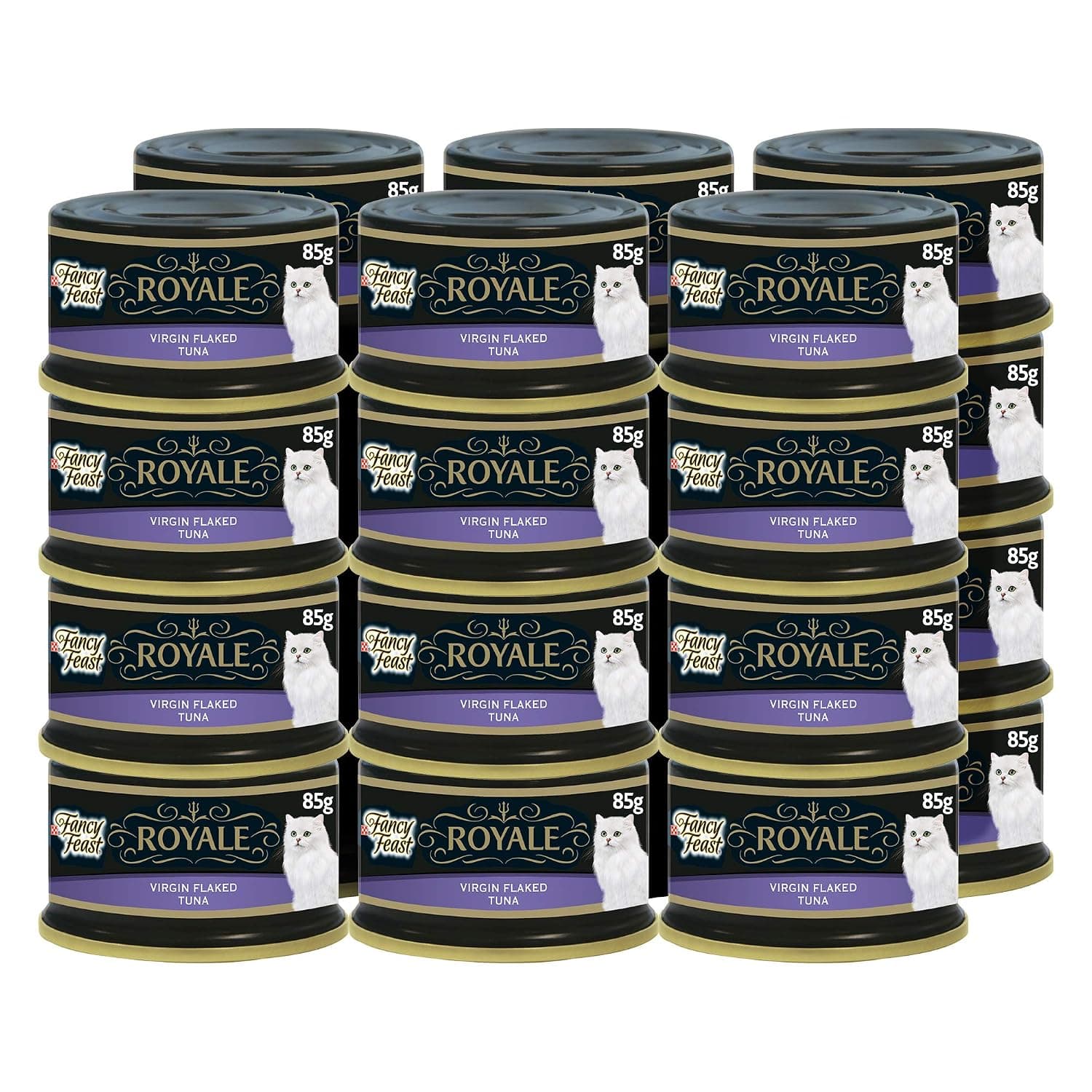 Purina Fancy Feast Royale Virgin Flaked Tuna Wet Cat Food Can, 24x85g