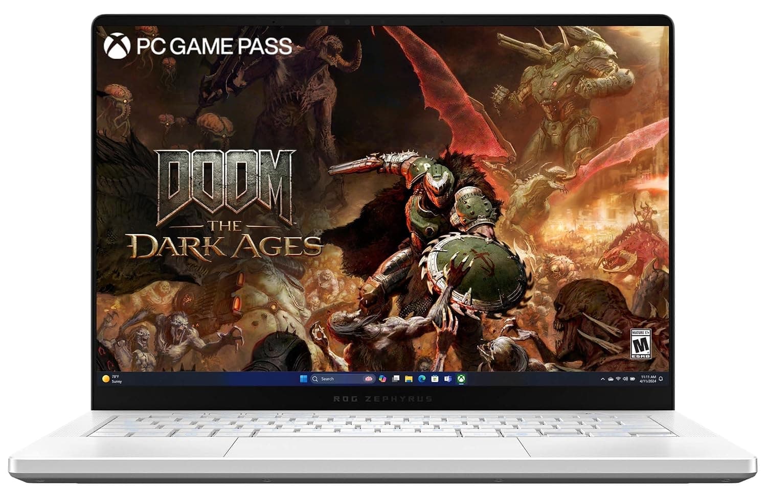 ASUS ROG Zephyrus G14 Laptop with 14" 3K OLED Display/Ryzen 9 Processor 270/16GB RAM/1TB SSD/8GB GeForce RTX 5060 Graphics/Windows 11 Home/English KB/Platinum White
