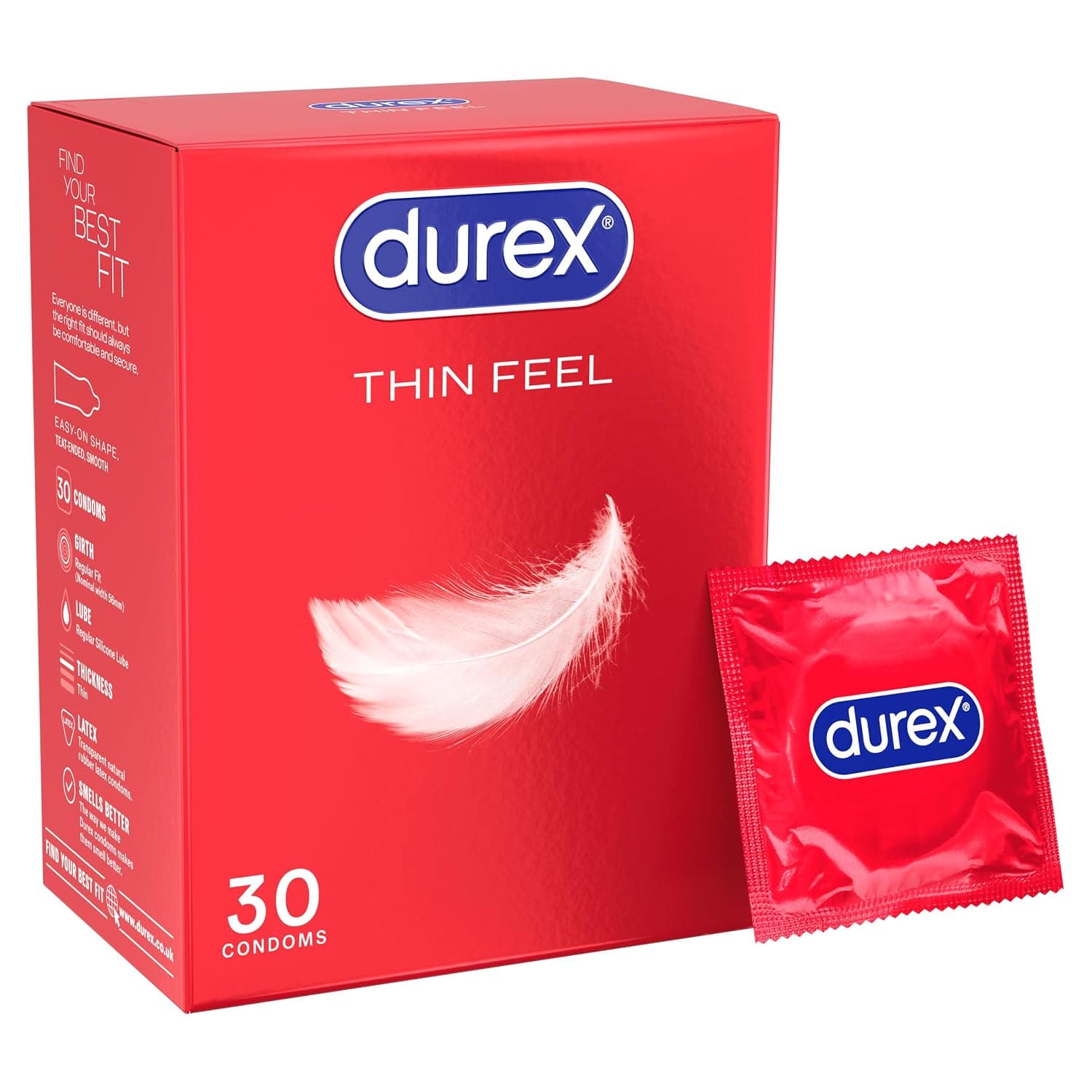 Durex Thin Feel Bulk Condoms, Pack of 30 (Packaging May Vary)