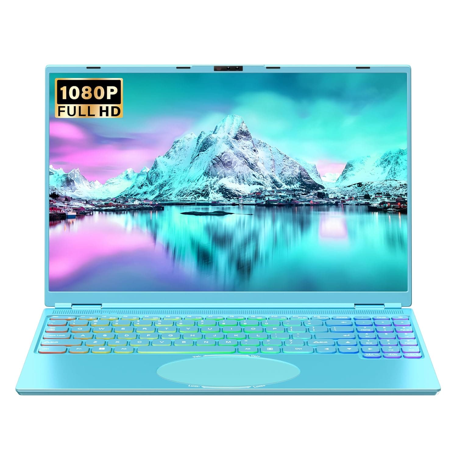 16" Ultra Slim Blue Laptop for Students & Business Professionals | 16GB RAM DDR4 1TB SSD, 1920x1200 FHD IPS, N95 3.4GHz, Color Backlit KB & Face Recognition,Gesture Touchpad, USB-C, Win 11 Pro