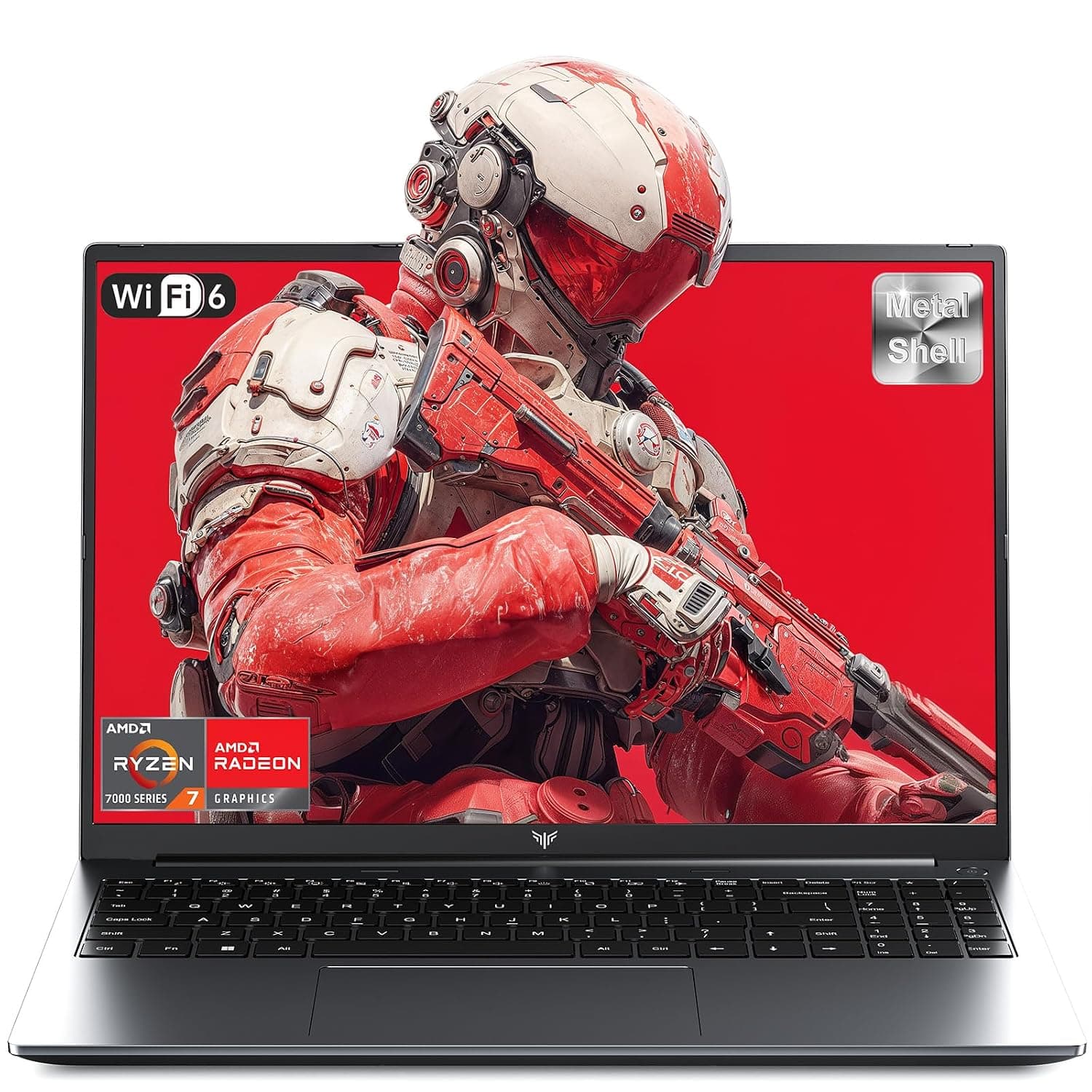 KAIGERR Gaming Laptop, 2026 Laptop with AMD Ryzen 7 7735HS (8C/16T, Up to 4.75GHz), 16GB DDR5 512GB NVMe SSD Laptop Computer, Up to 4TB, 16-inch FHD Display, WiFi 6, Backlit KB, Type-C, Dual Fans