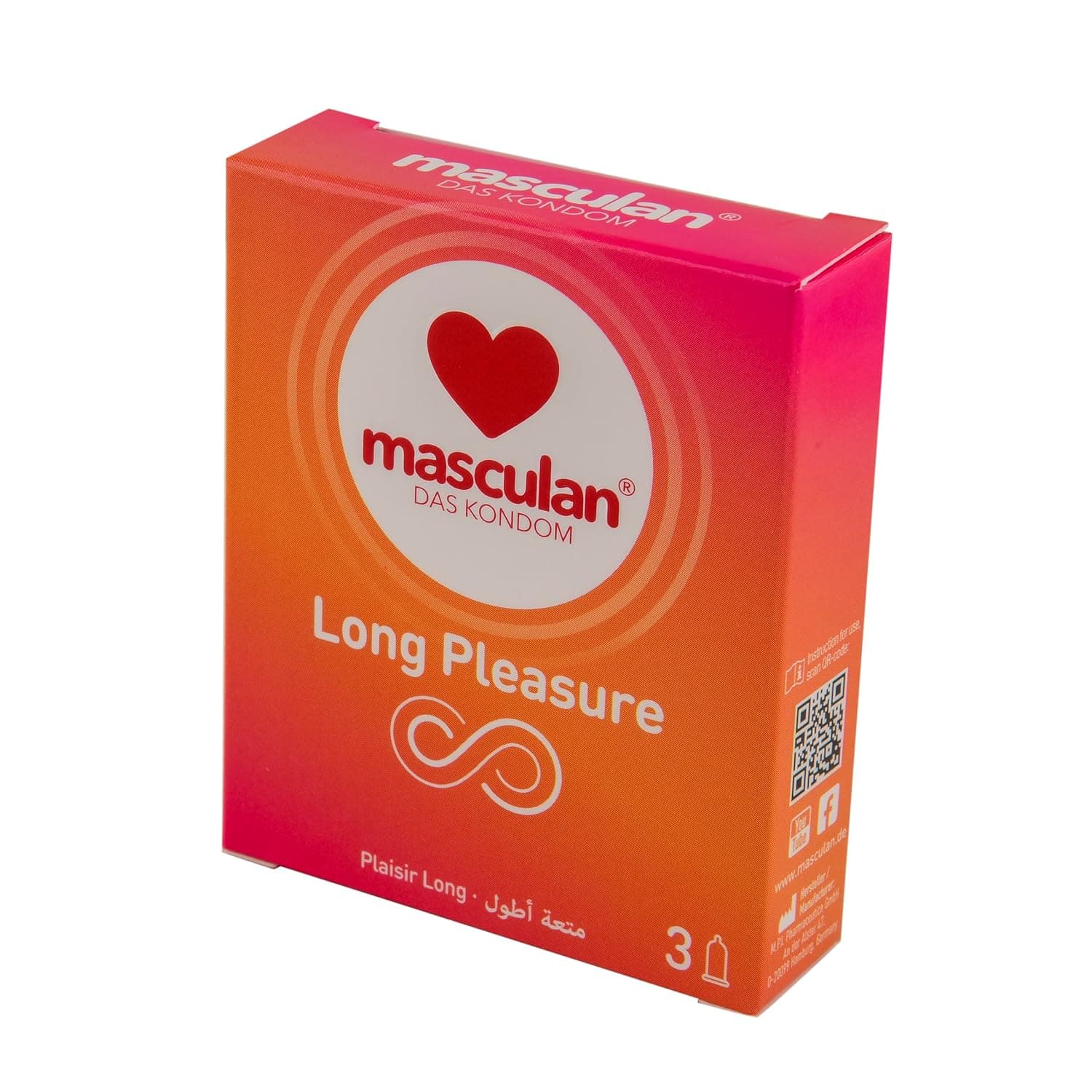 MASCULAN DAS KONDOM LONG PLEASRURE 3 PC CONDOMS