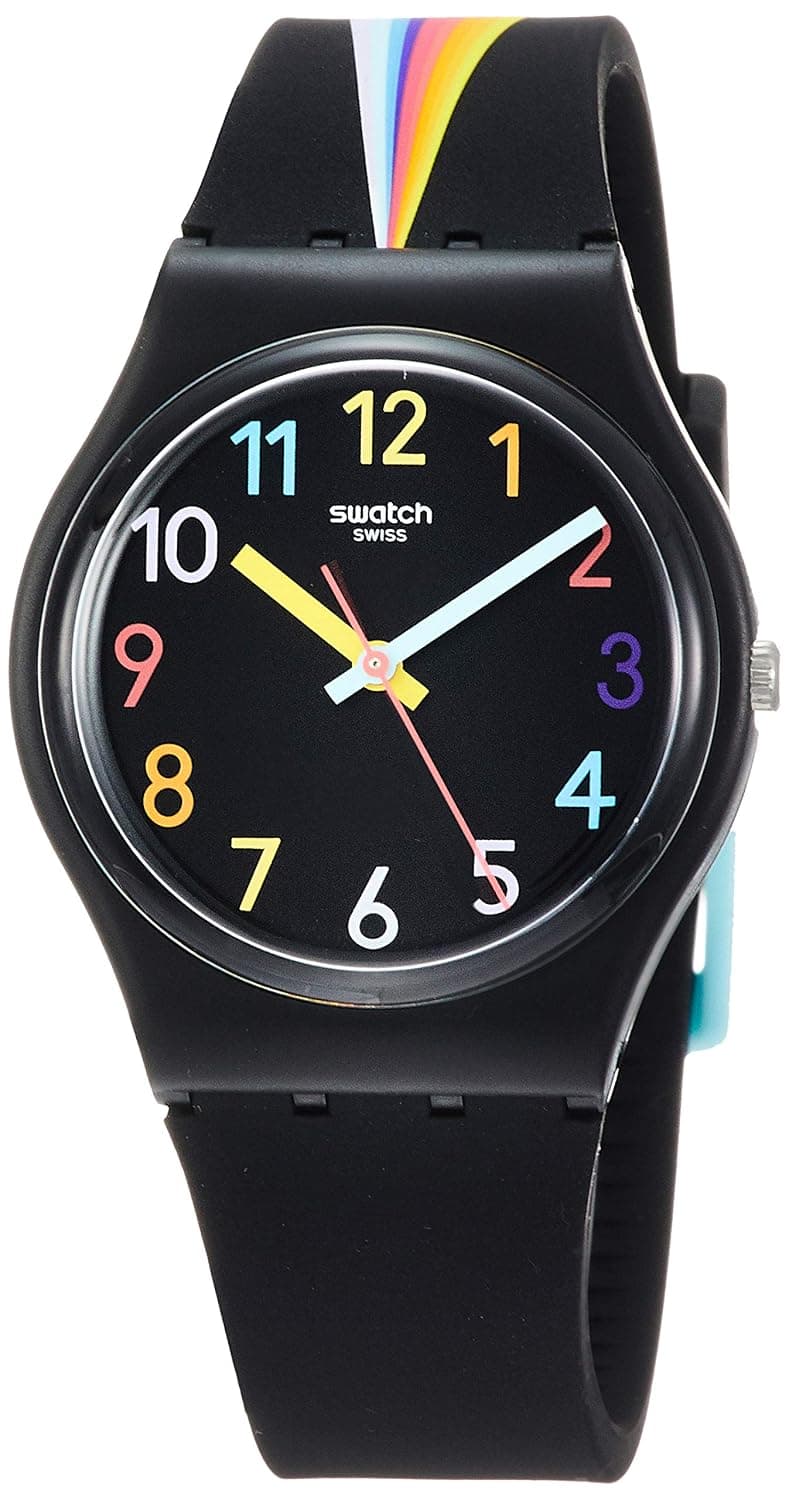 Swatch Mens Analogue Quartz Watch with Silicone Strap GB311