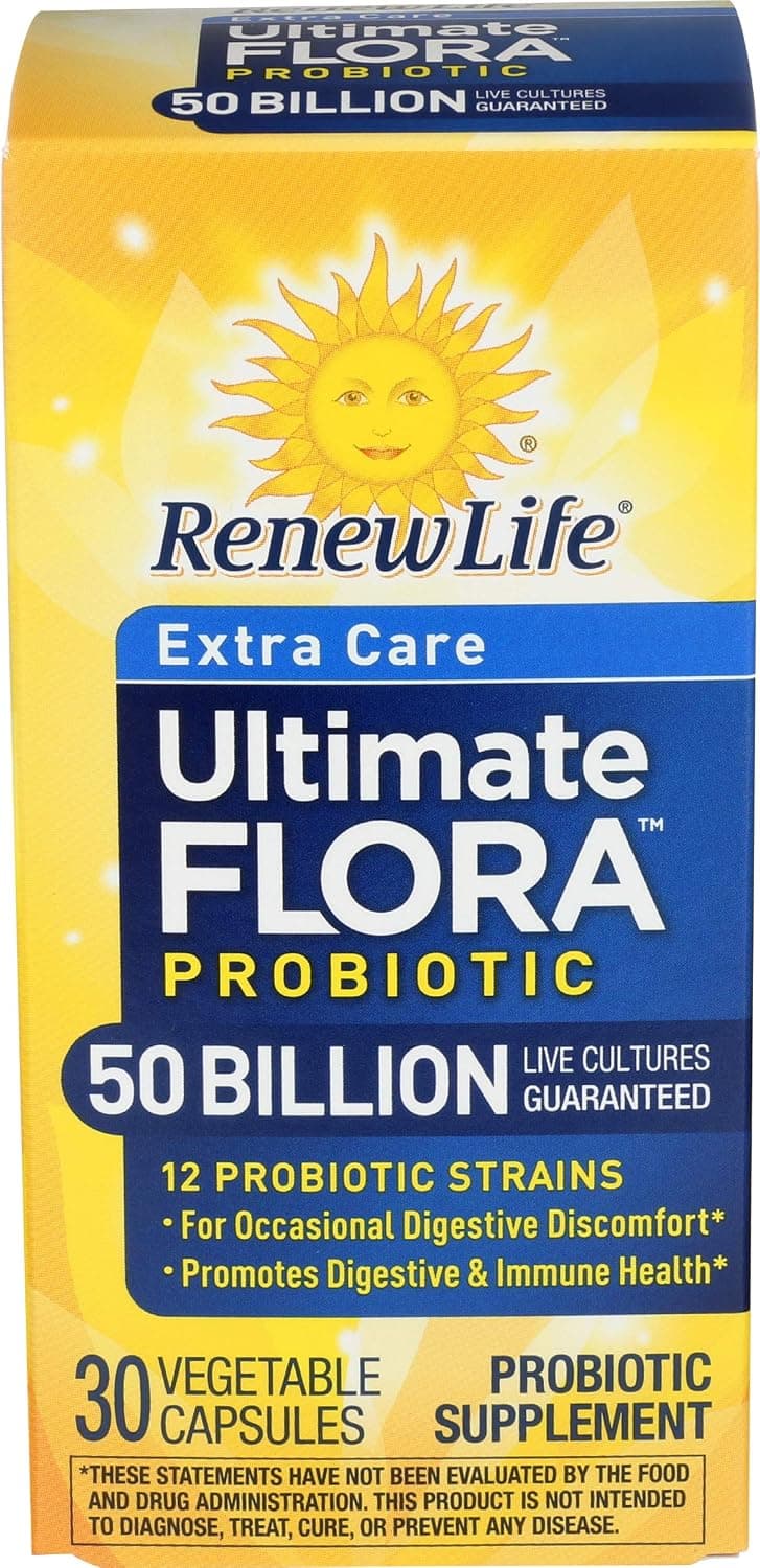 Renew Life, Extra Care, Ultimate Flora Probiotic, 50 Billion Live Cultures, 30 Vegetable Capsules
