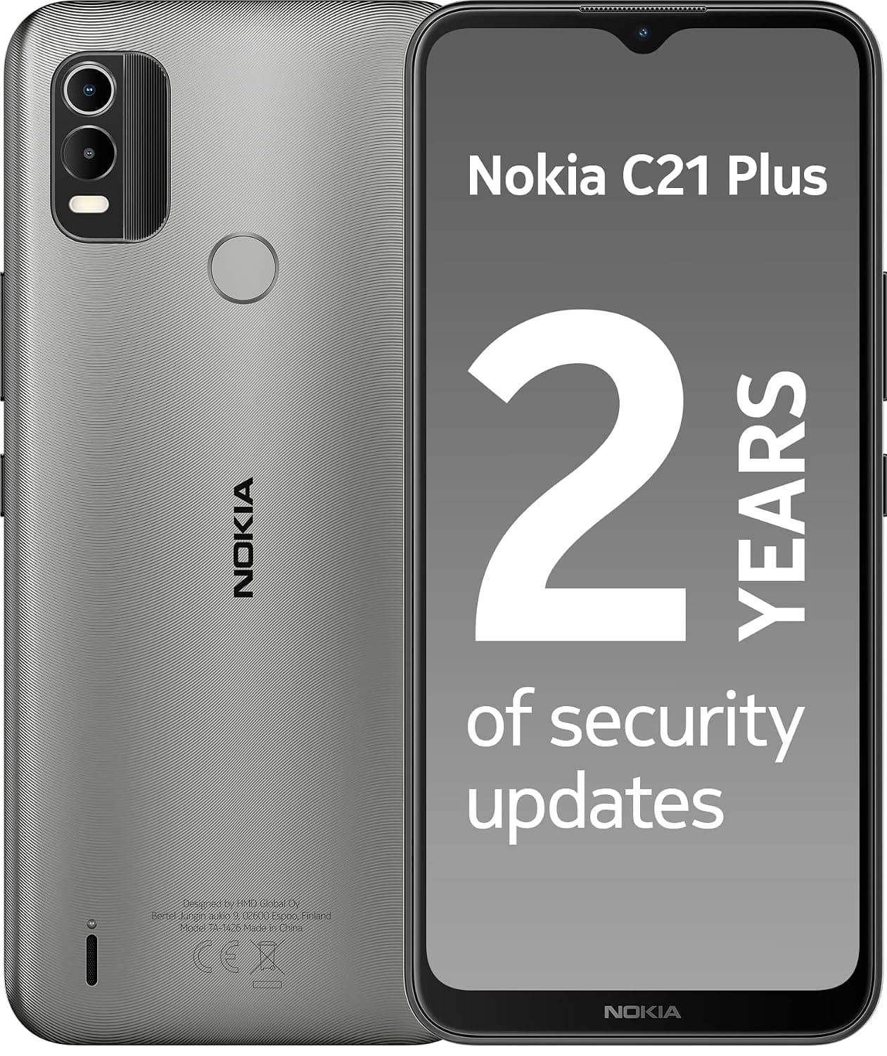 Nokia C21 Plus Dual-Sim 32GB ROM + 2GB RAM (GSM Only|No CDMA) Factory Unlocked 4G/LTE SmartPhone (Warm Gray) - International Version