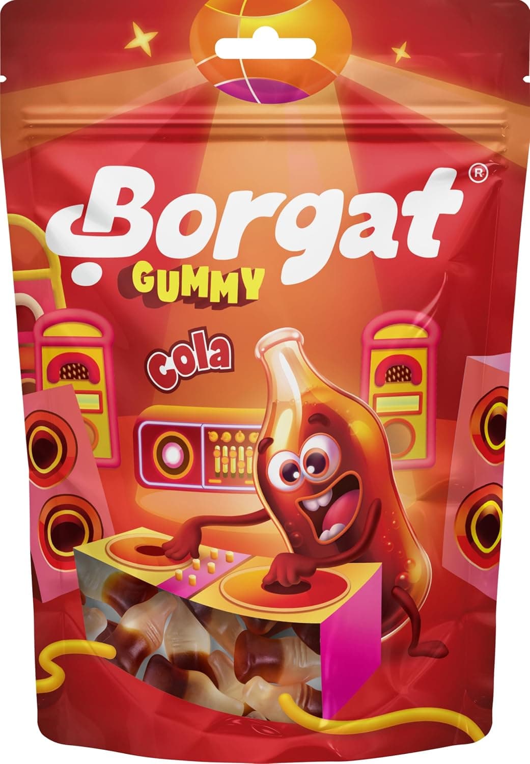 Borgat Cola Gummy Candy Pouch, 80g - Pack of 1