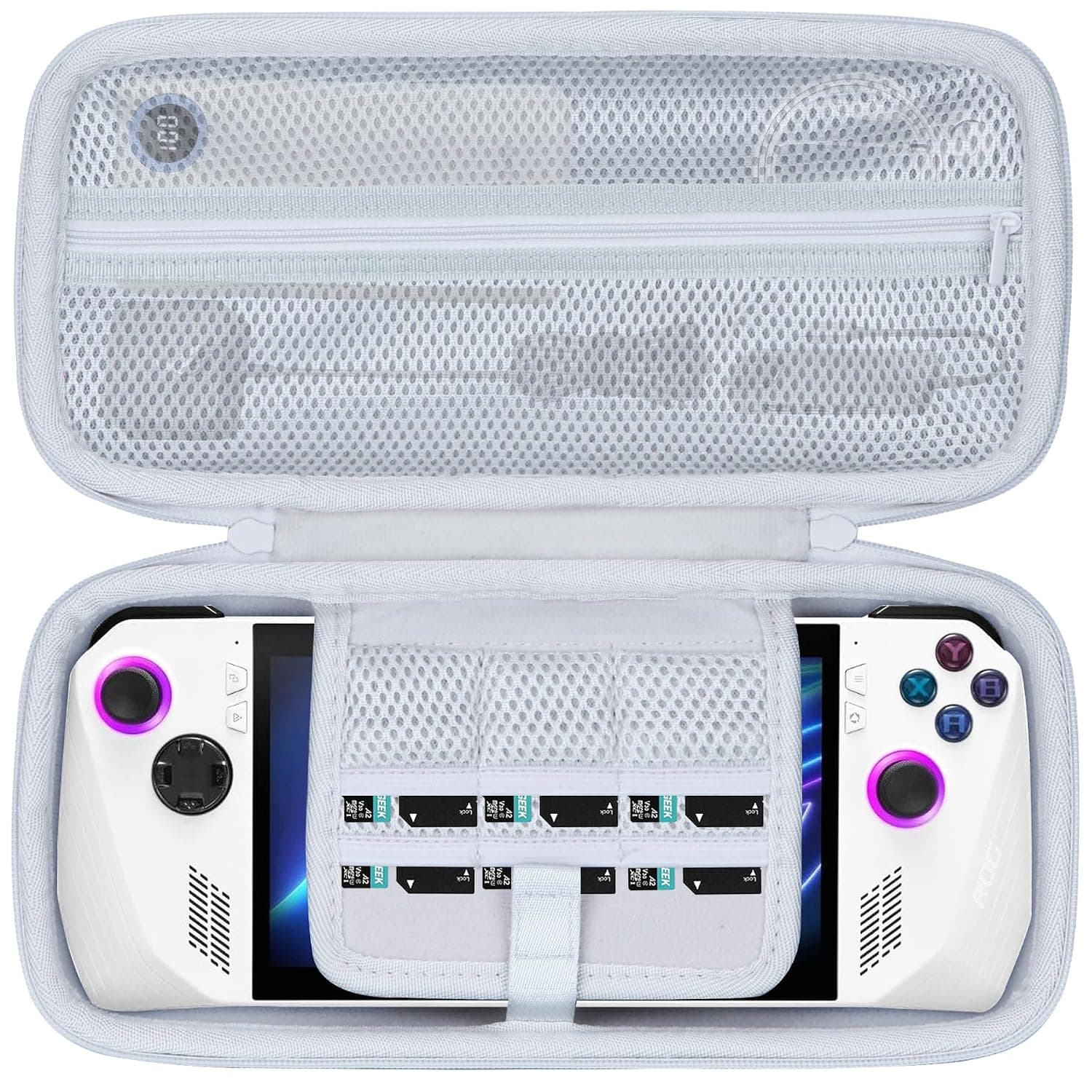 Lebakort Hard Case Compatible with ASUS ROG Ally X / ASUS ROG Ally Z1 / ASUS ROG Ally Z1 Extreme Gaming Handheld Gaming Console (White)