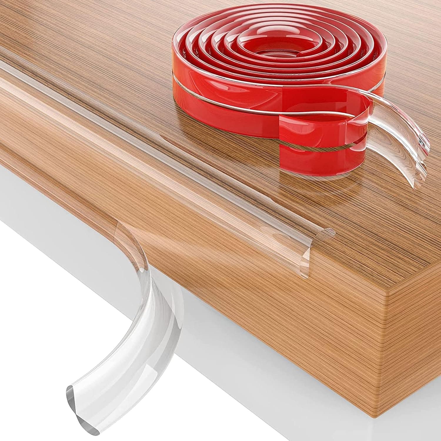 LinJie 6M/20Ft Safety Corner Protector, Clear Edge Protector Strip, Baby Proofing Corner Guards, Soft Silicone Bumper Strip for Sharp Corners of Cabinets Tables Drawers