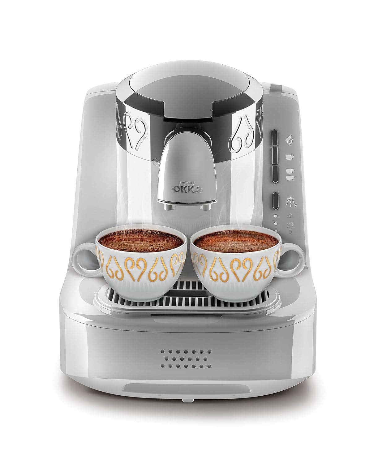 Arzum Okka Turkish Coffee Maker, White/Chrome, Ok002W, min 2 yrs warranty