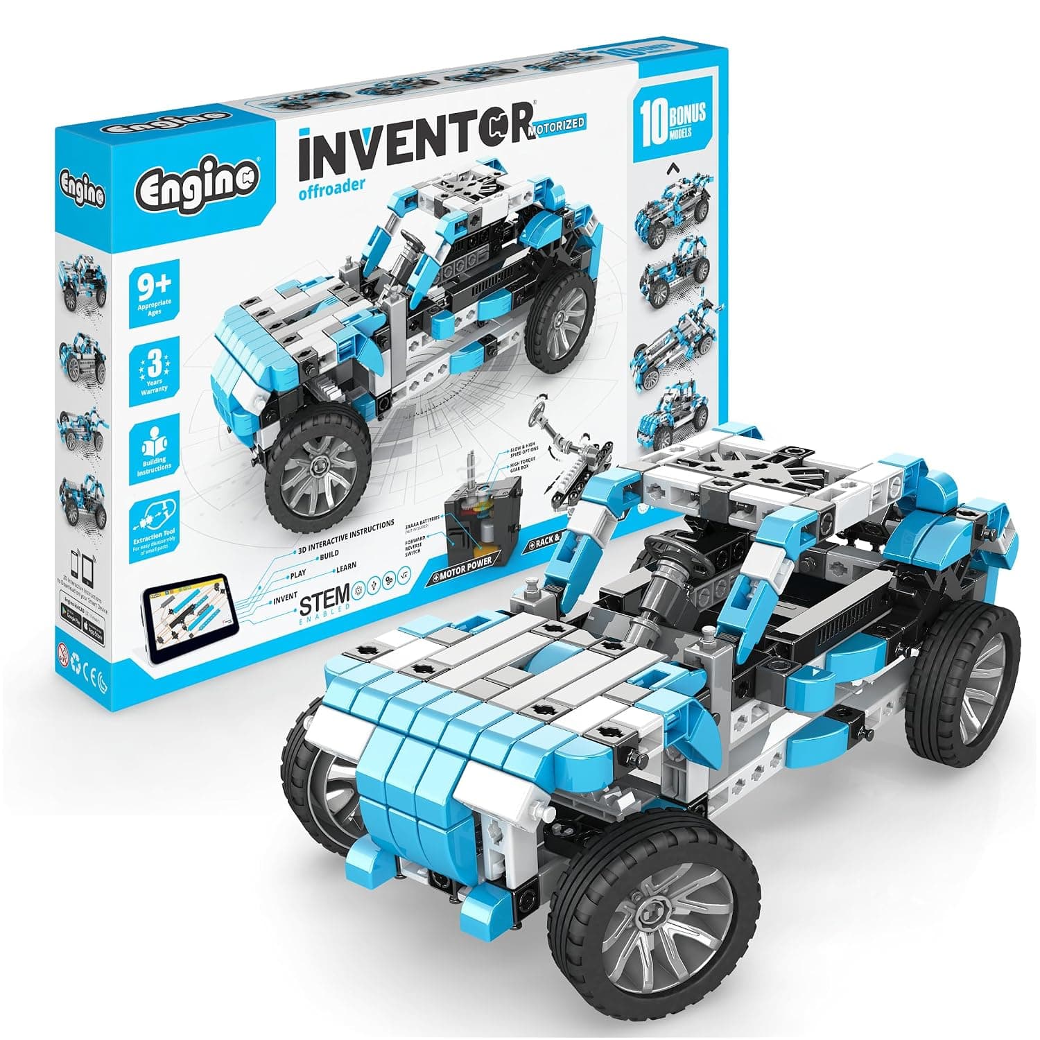Engino | Inventor Motorized and Construction Toy | offroader with 10 models