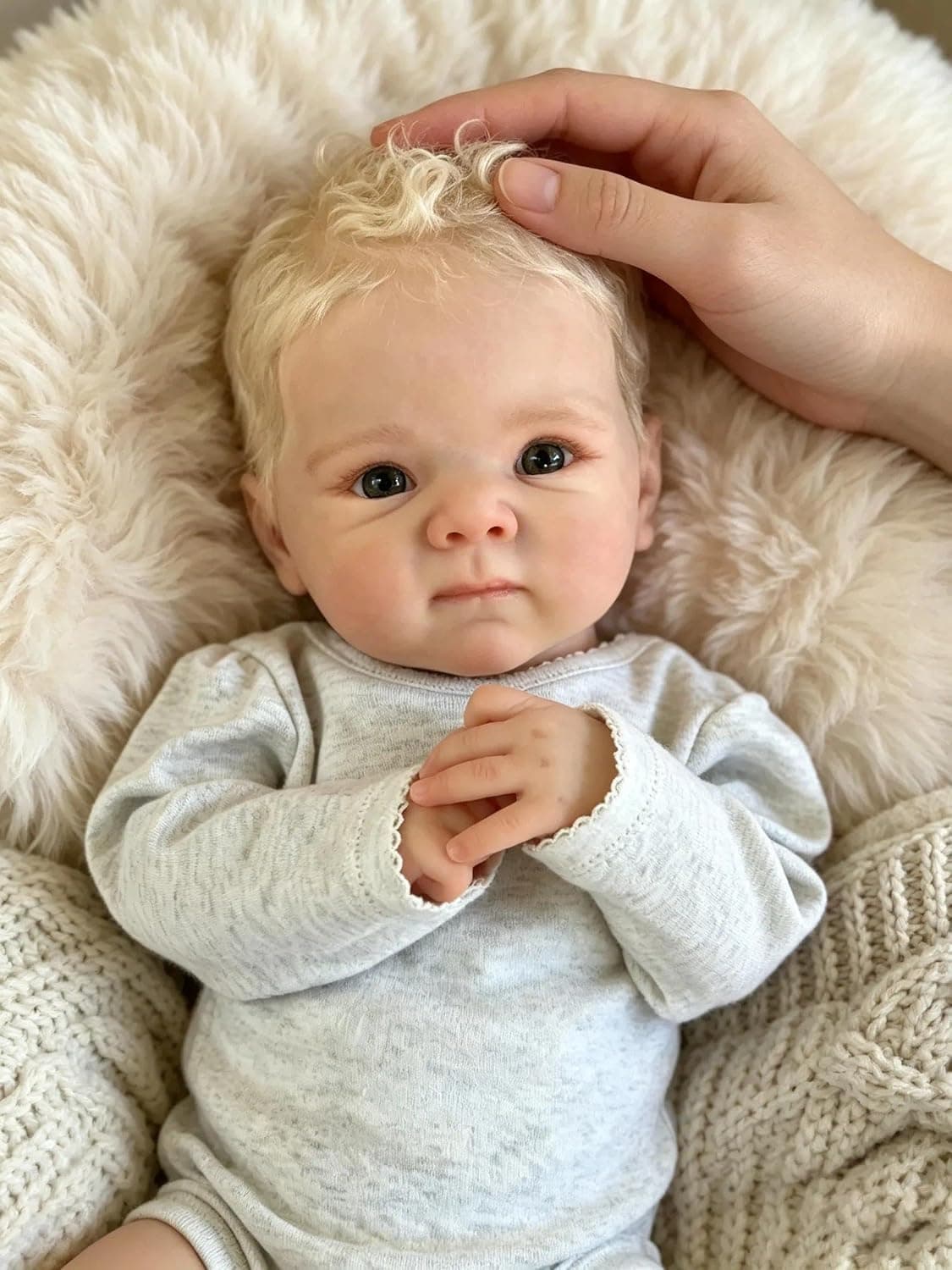 Zero pam Reborn Baby Dolls 18 Inches Lifelike Baby Doll Soft Body Reborn Doll with Hair Sleeping Baby Dolls Like Real Doll from 2 Years with Accessories (Retro)
