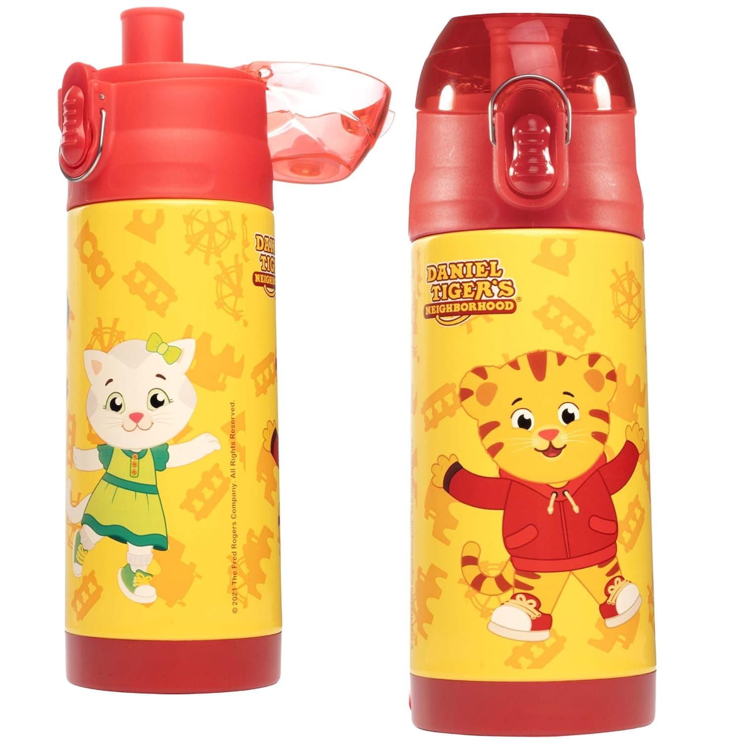 Daniel Tiger Kids Stainless Steel 13 oz Insulated Water Bottle, Yellow