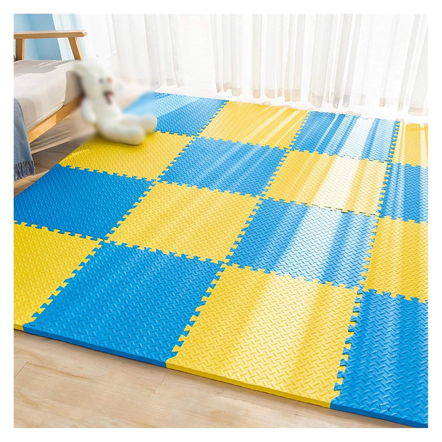 Infant Soft EVA Foam Play, Puzzle Mat Kids Playing Crawling Pad Toys for Crawling Baby Infant Classroom Toddlers Kids Gym, Workout (Color : A, Size : 30x30x1.0cm-24pcs)