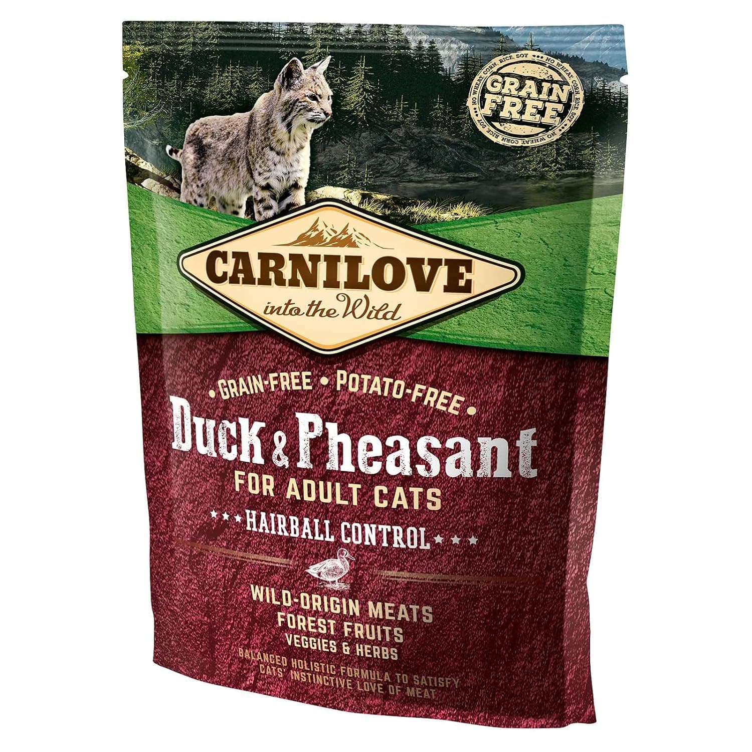 Carnilove Duck and Pheasant For Hairball Control Dry Food For Adult Cats, 400 g