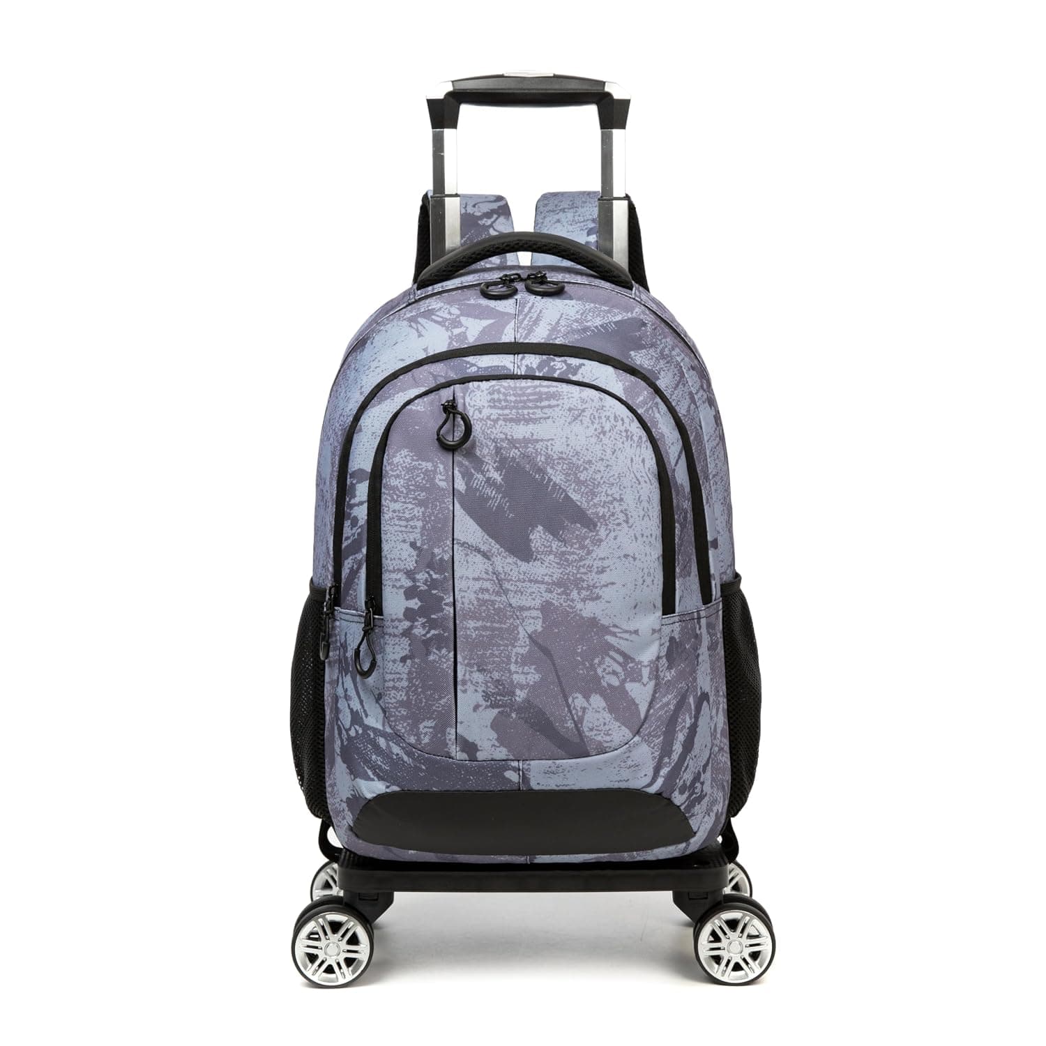 HTgroce Rolling Backpack with Wheels for Boys Roller Wheels Backpacks Big Kids Laptop Luggage Travel Suitcase for Teen Boys, 06