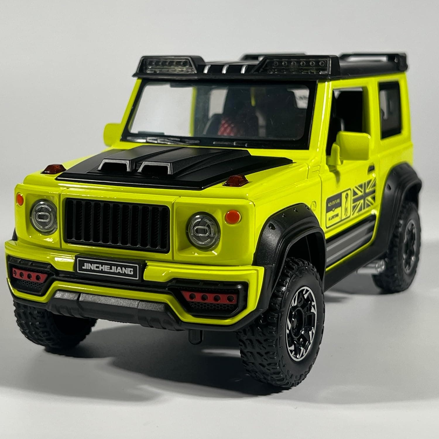1:18 SUZUKIs Jimny Off Road SUV Alloy Metal Diecast Model Car Sound & Light Pull Back Children's Тоу car Collection Hobby Present (Green)
