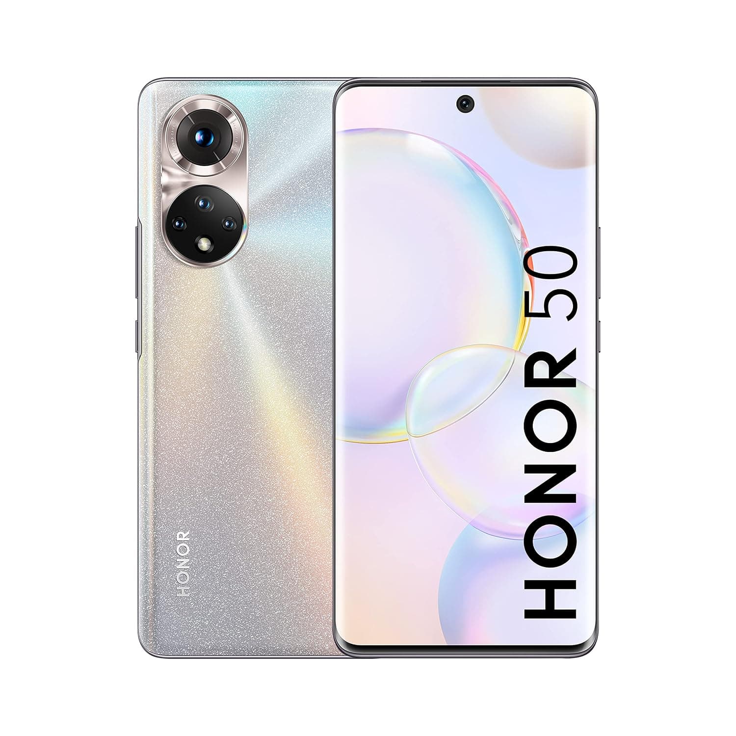 Honor 50 Dual-SIM 256GB ROM + 8GB RAM (GSM | CDMA) Factory Unlocked 5G SmartPhone (Frost Crystal) - International Version