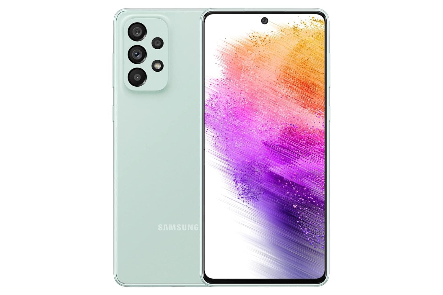 Samsung Galaxy A73 5G Android Smartphone 256 GB, 8 GB RAM, Dual Sim Mobile Phone, Awesome Mint (UAE Version)