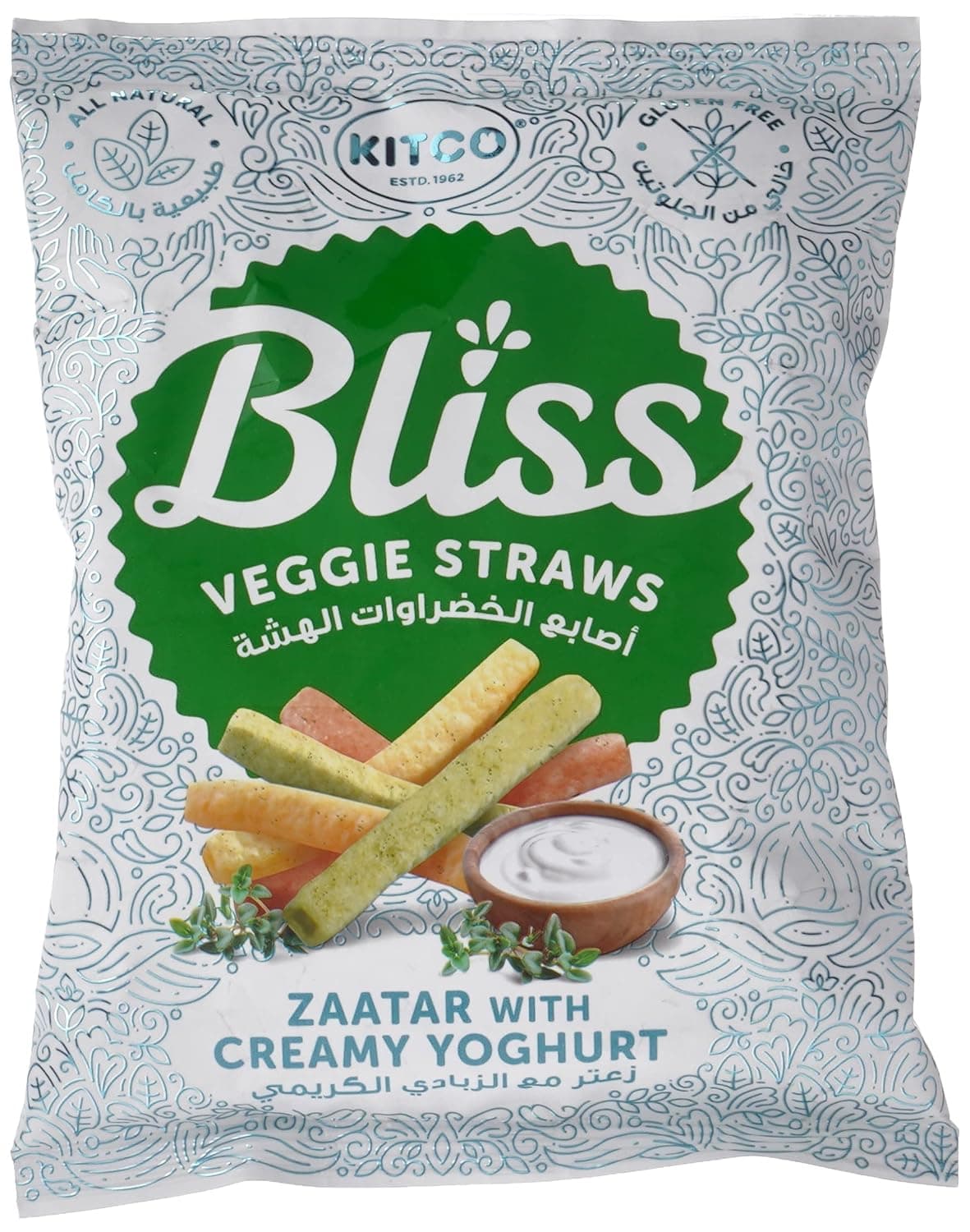 Kitco Bliss Veggie Straws Zaatar With Creamy Yoghurt Snack, 27 G, Multicolour