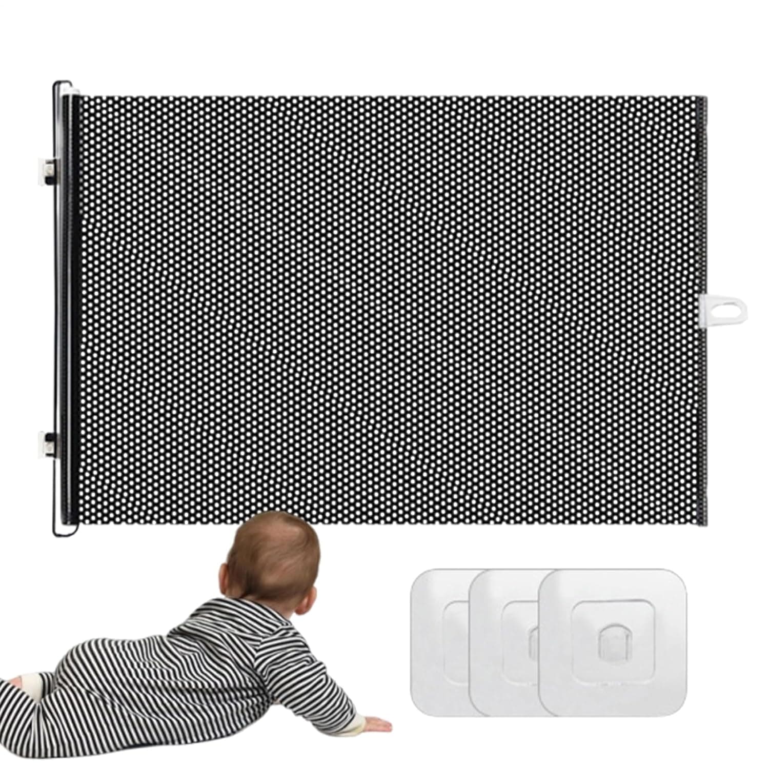 Retractable Door Gate Enclosure, Play, Rest, Mesh Screen | Retractable Pet Gates for Dogs Safety, Play, Rest, Indoor, Outdoor, Doorways, Stairways, House, Kids, Tots, Kids, Tots