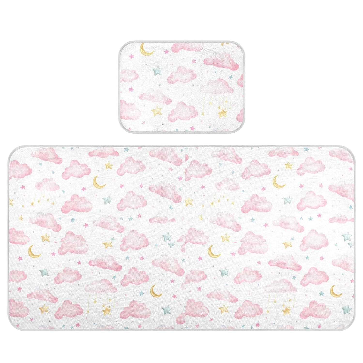 Soft Clouds Baby Cooling Mattress Pad, Soft & Breathable Cooling Mat Keep Baby Cool in Summer 28x52 in, Nursery Essential