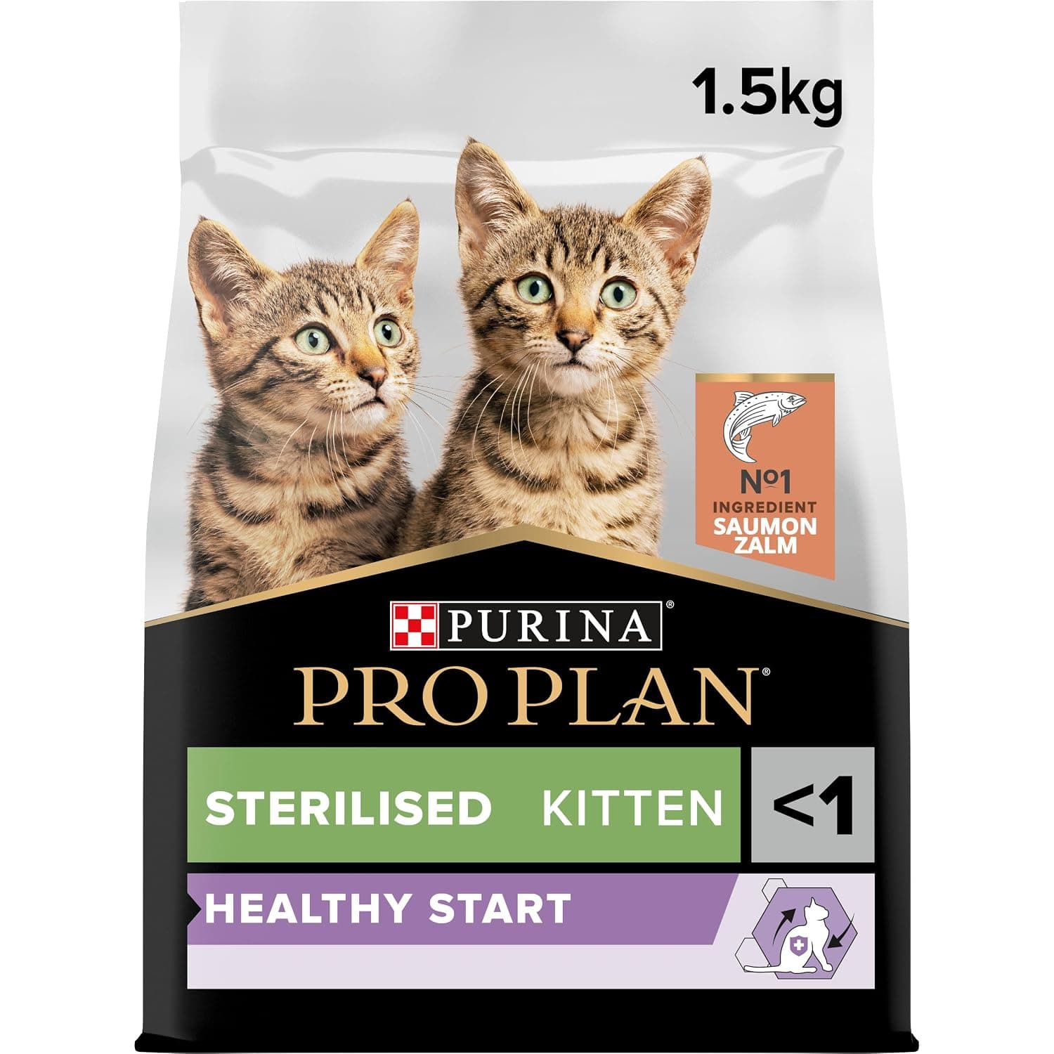 Purina Pro Plan Sterilised Kitten <1 Healthy Start Rich in Salmon Dry Food Kitten 1.5 kg Bag